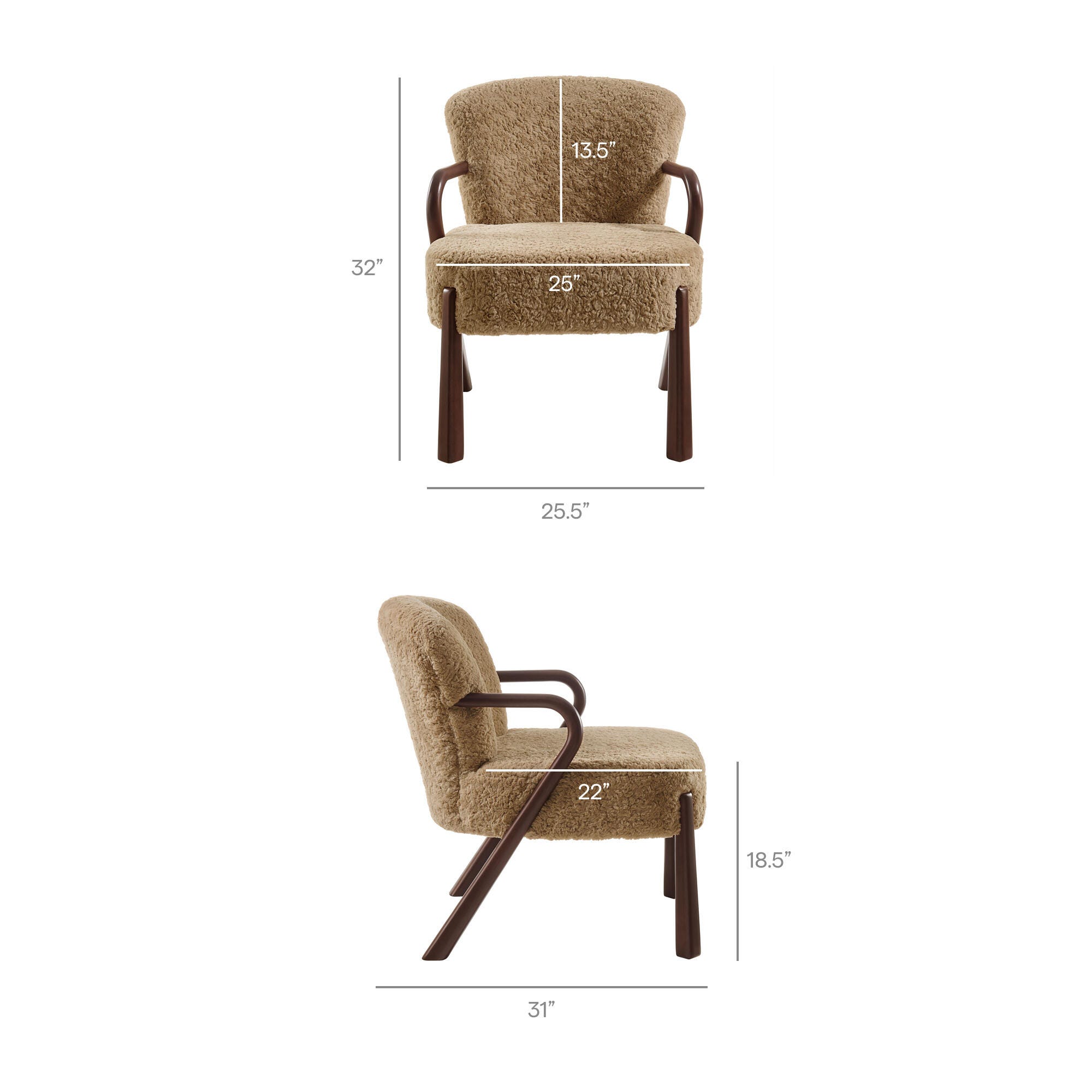 Modway Arden Accent Chair, Sand, large