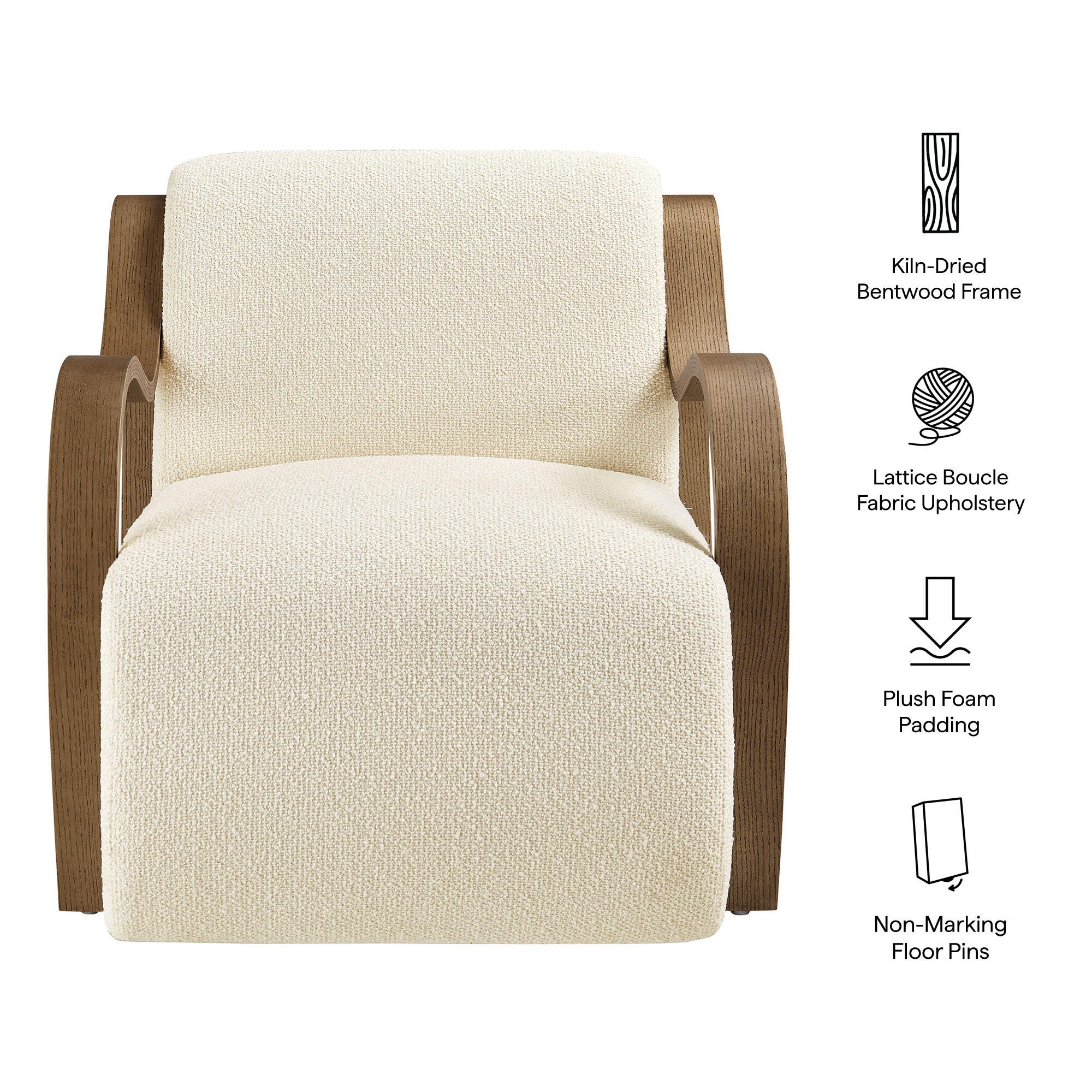 Modway Atrium Accent Armchair, Cream, large