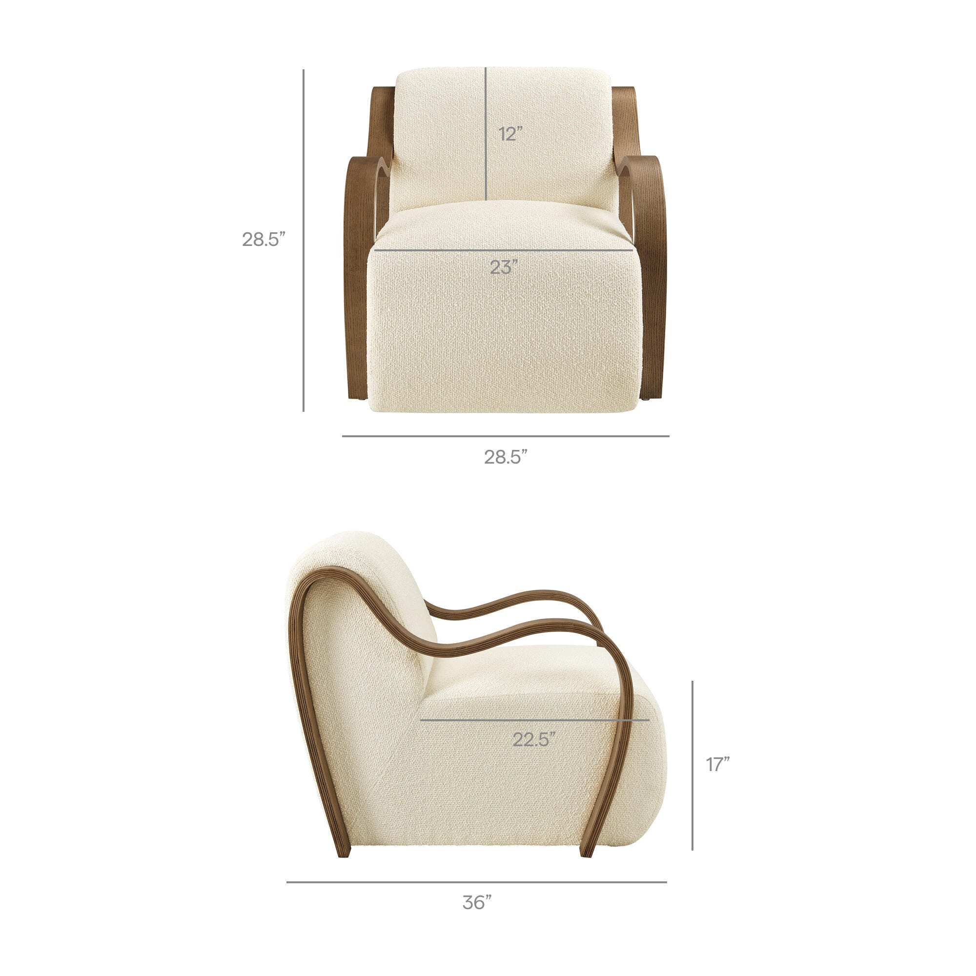 Modway Atrium Accent Armchair, Cream, large