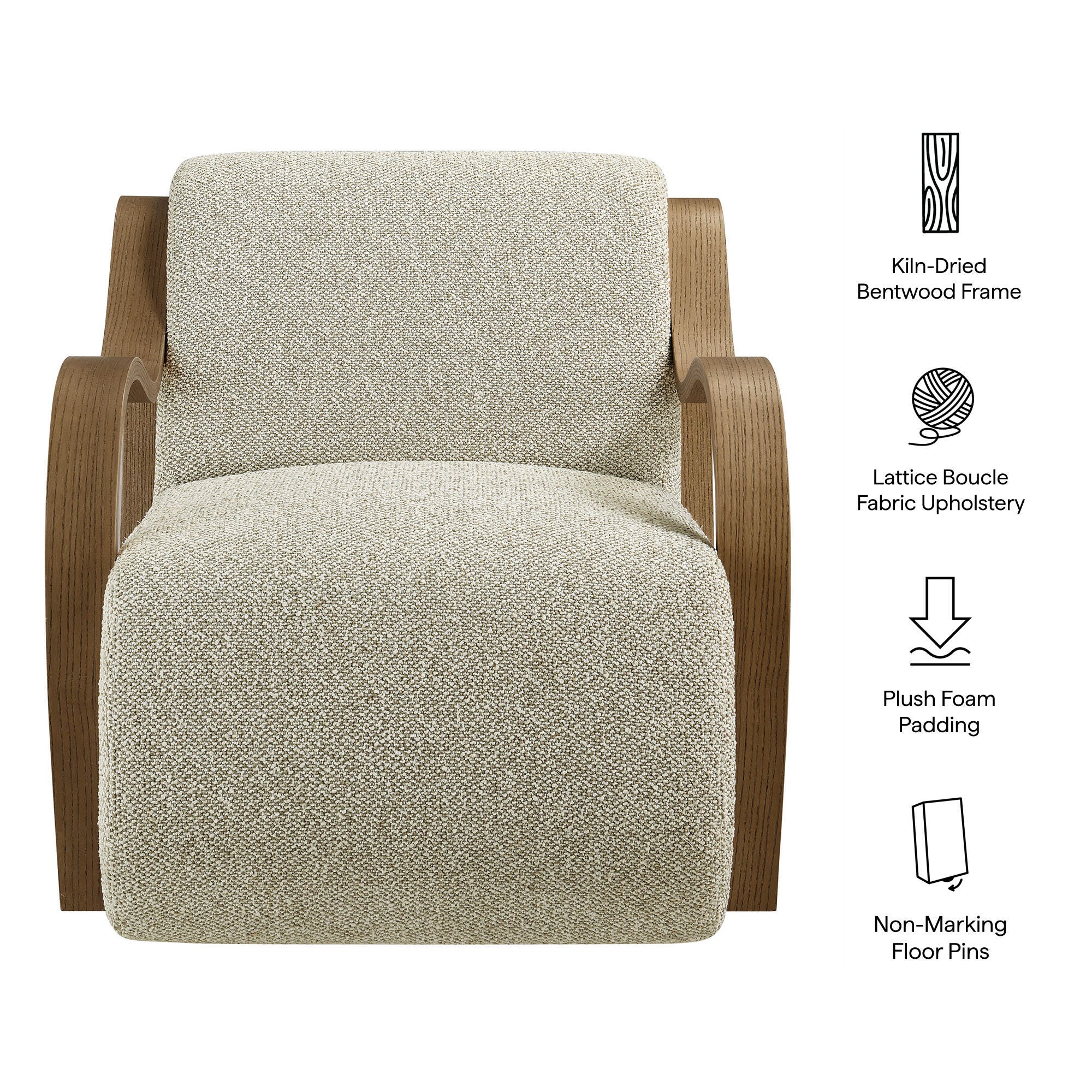 Modway Atrium Accent Armchair, Marble, large