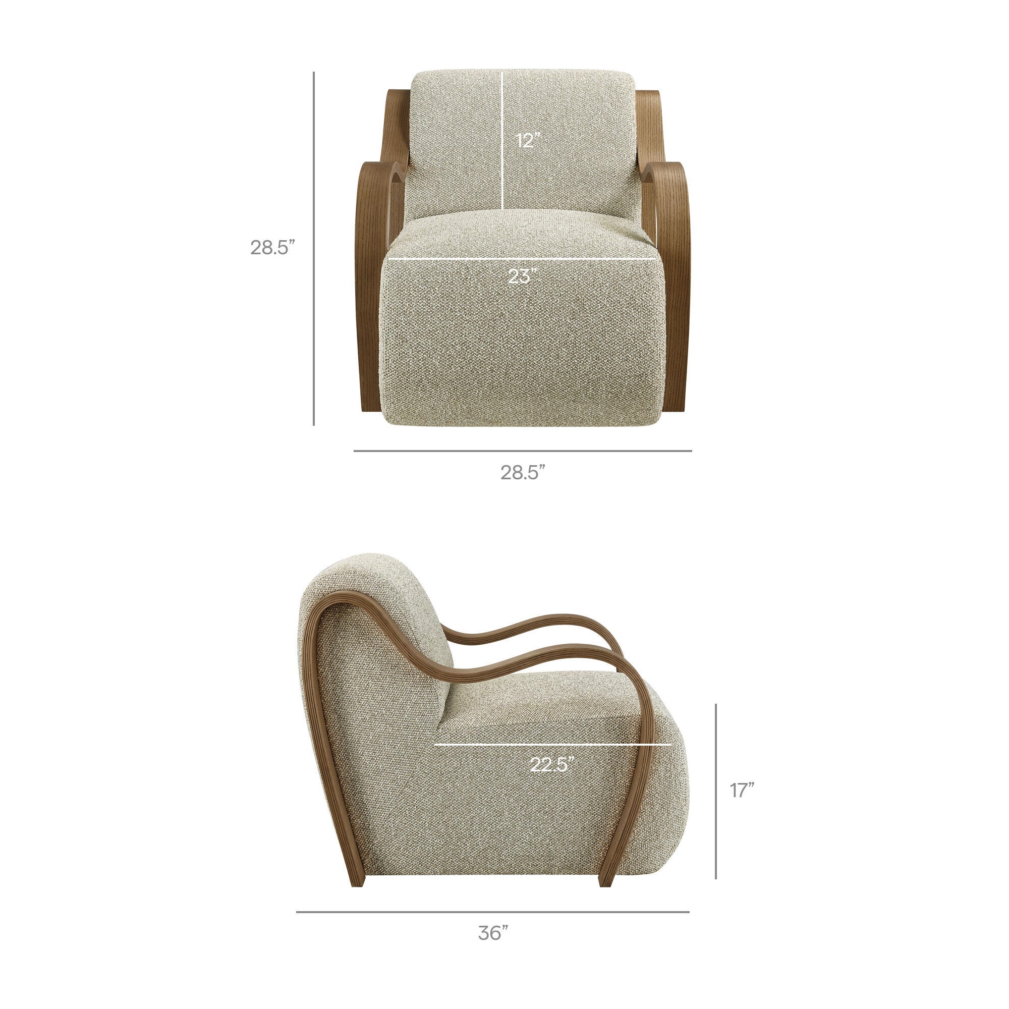 Modway Atrium Accent Armchair, Marble, large