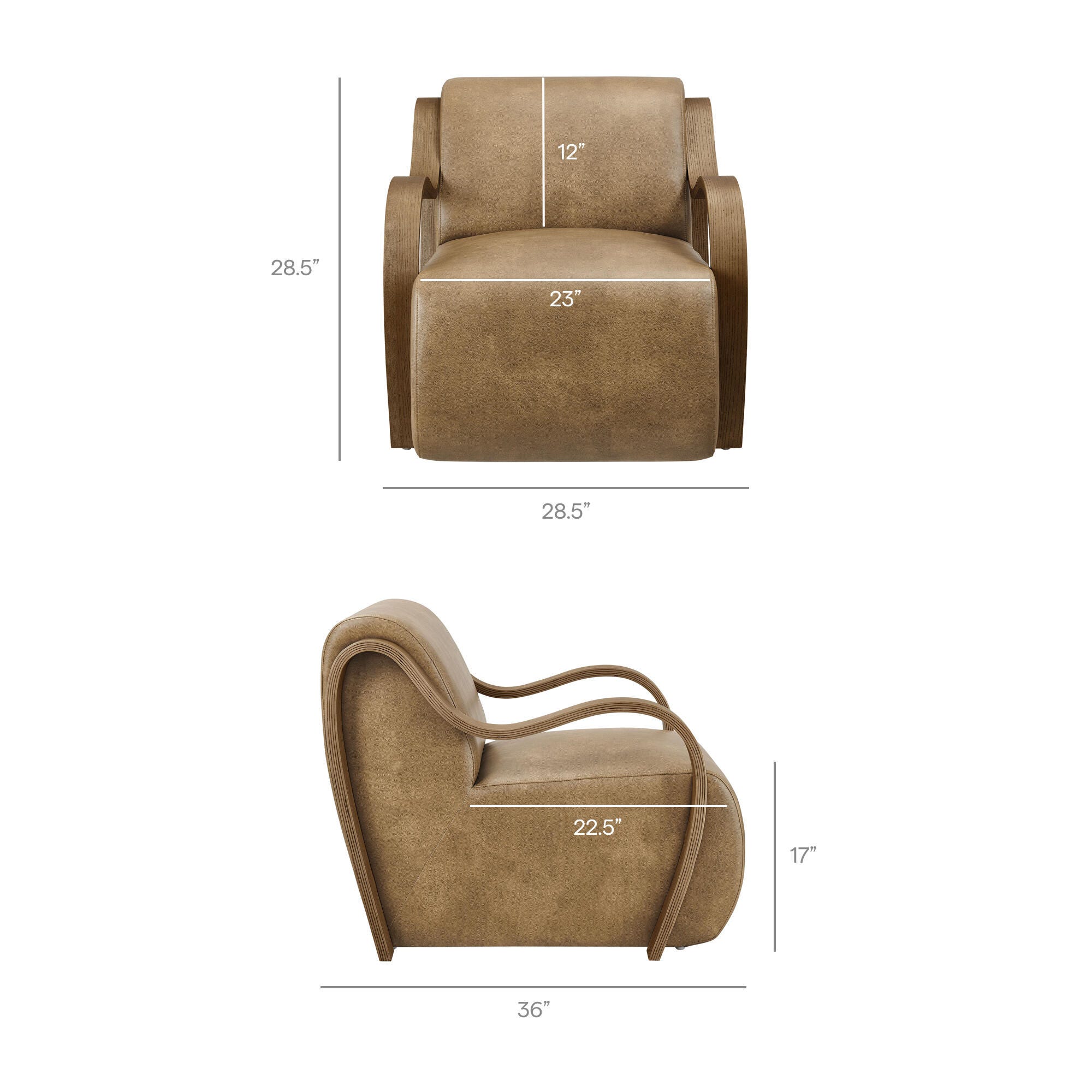 Modway Atrium Accent Chair, Toast, large