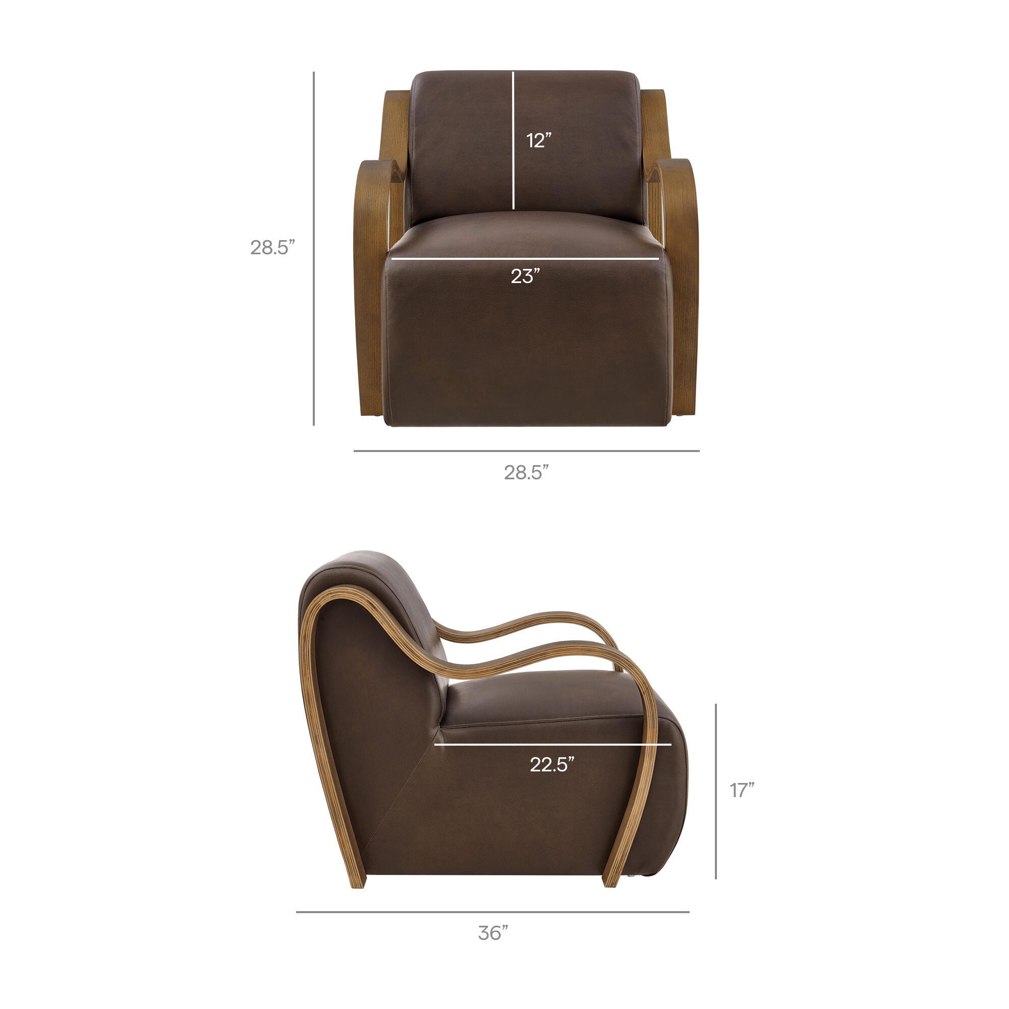 Modway Atrium Accent Chair, Espresso, large