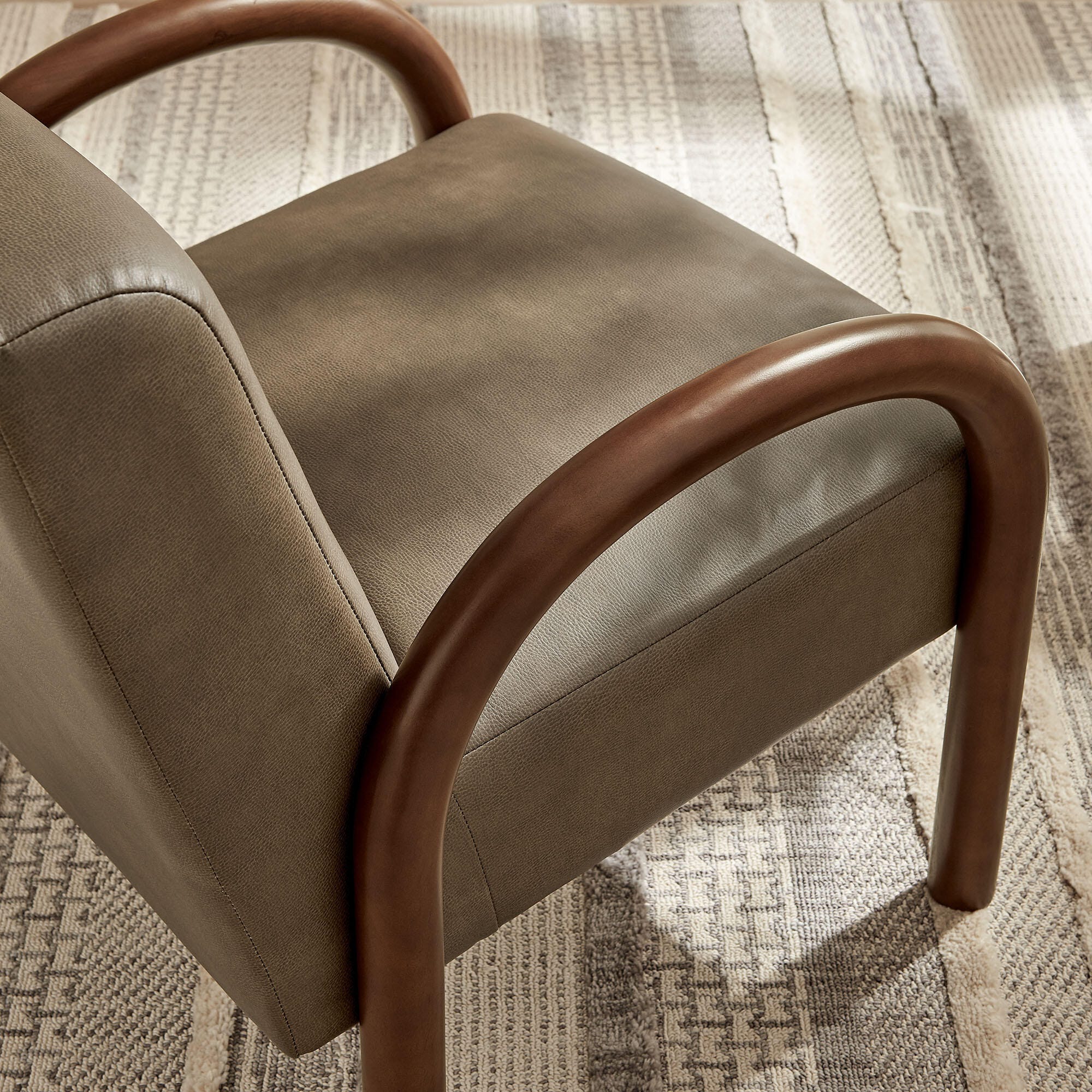 Modway Lunet Accent Chair, Mushroom, large