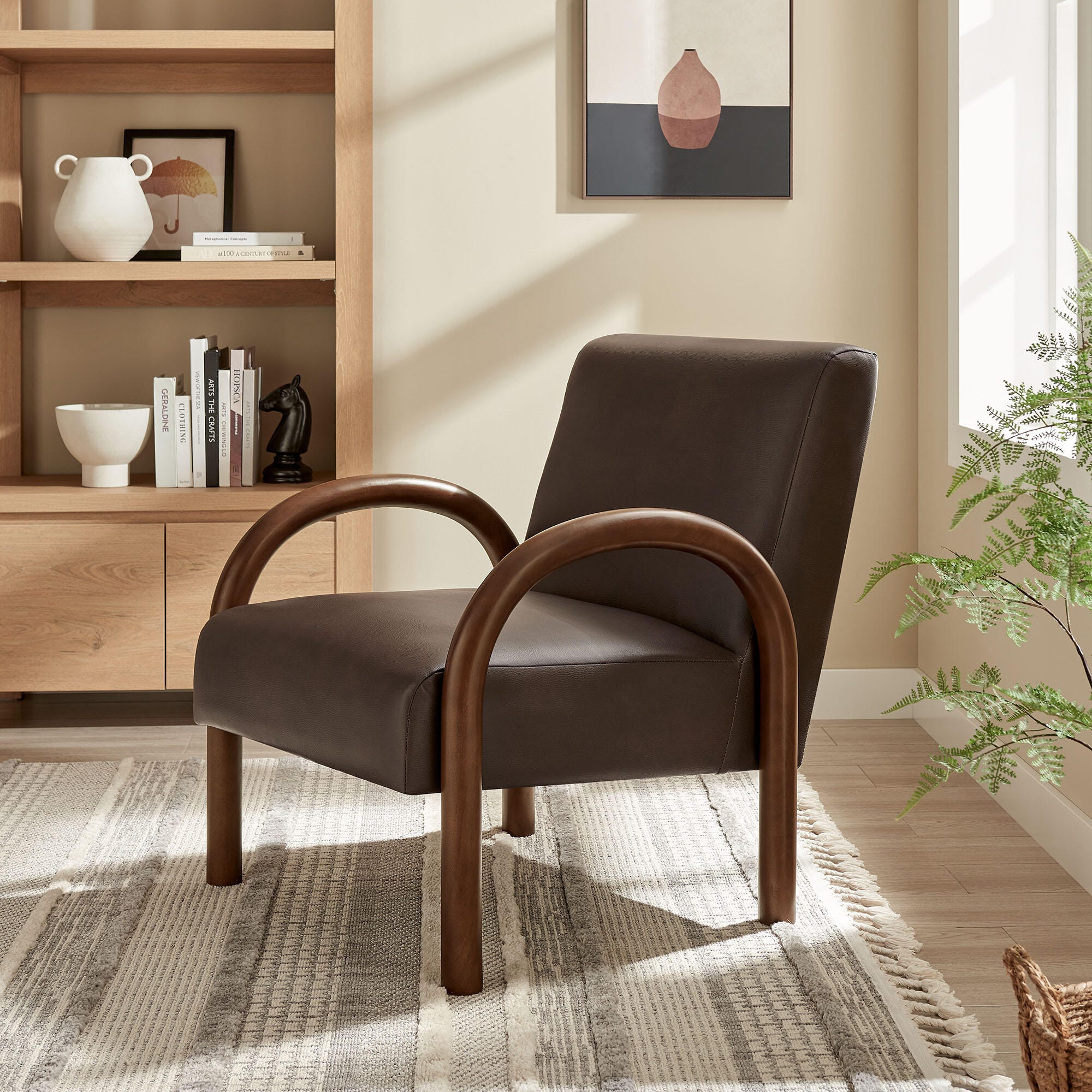 Modway Lunet Accent Chair, Espresso, large