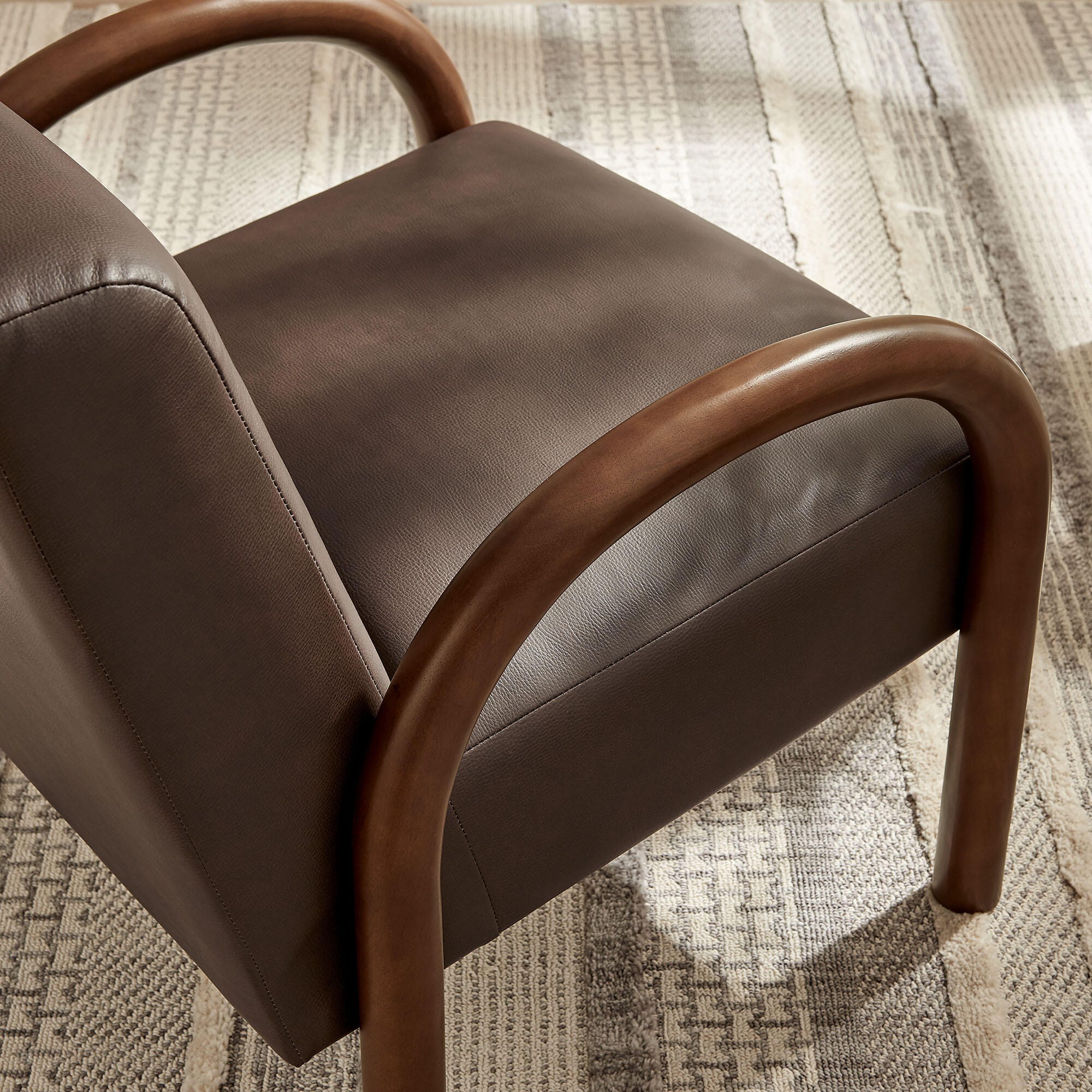 Modway Lunet Accent Chair, Espresso, large