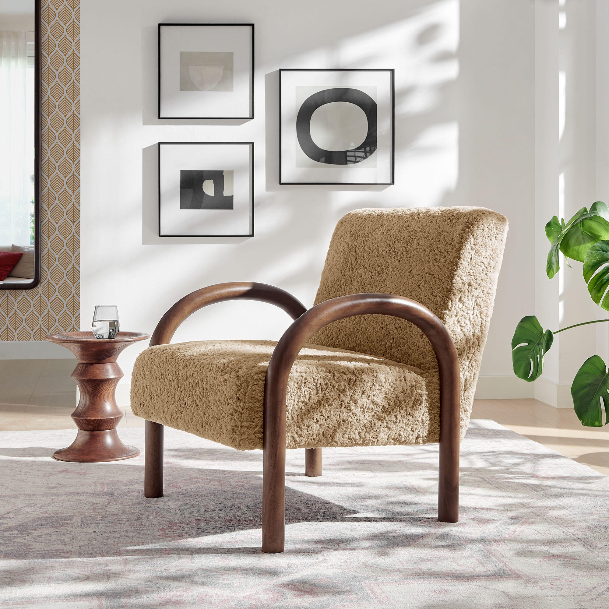Modway Lunet Accent Armchair, Sand, rollover