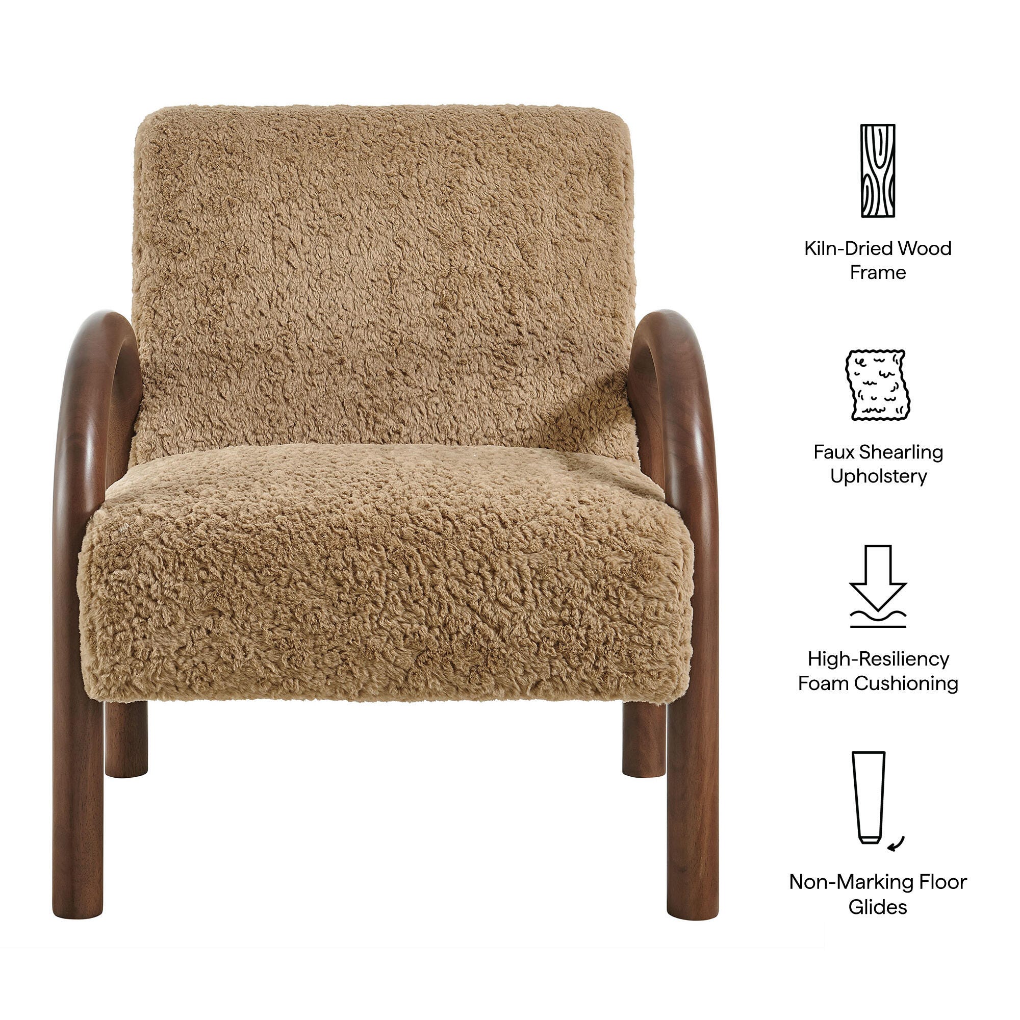 Modway Lunet Accent Armchair, Sand, large