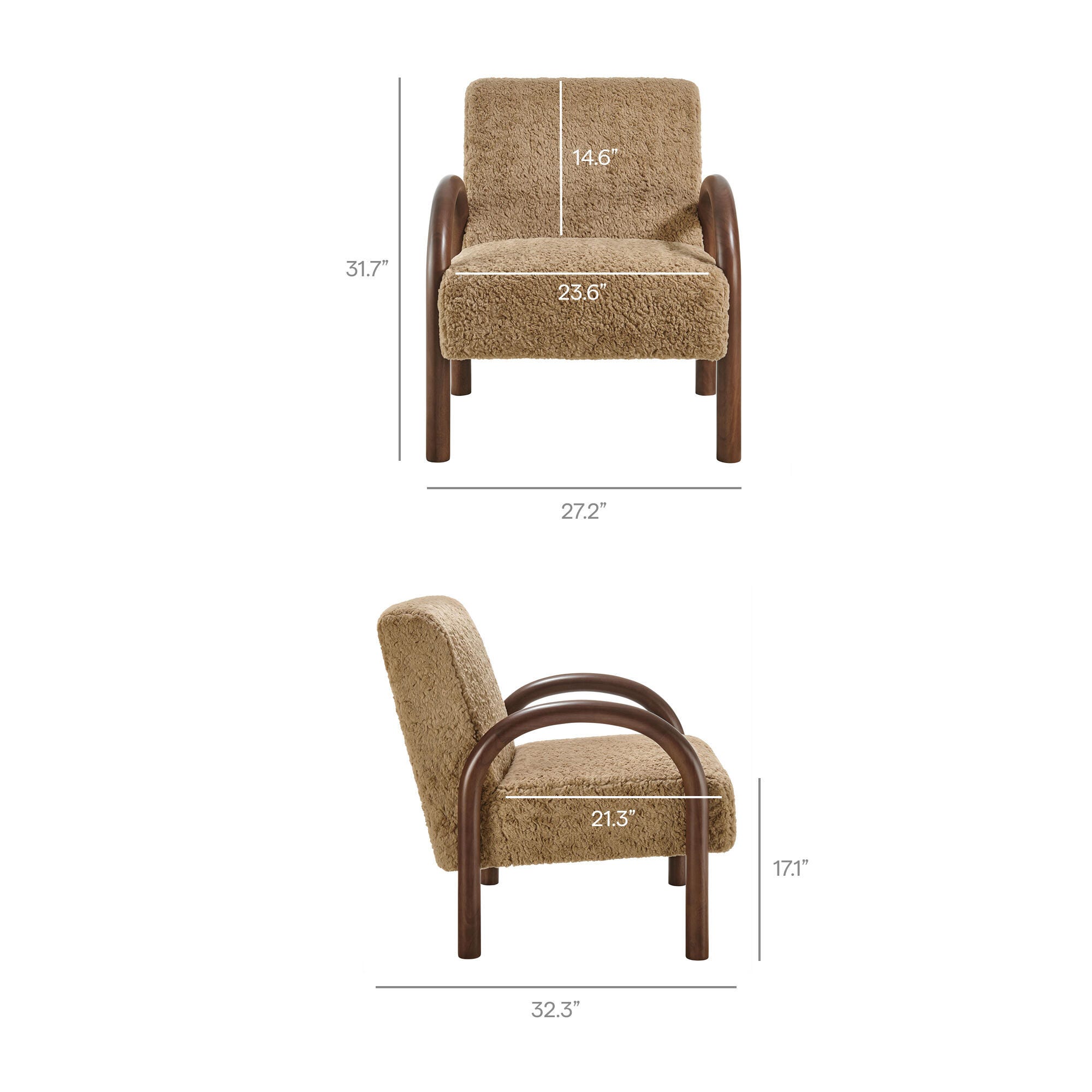 Modway Lunet Accent Armchair, Sand, large
