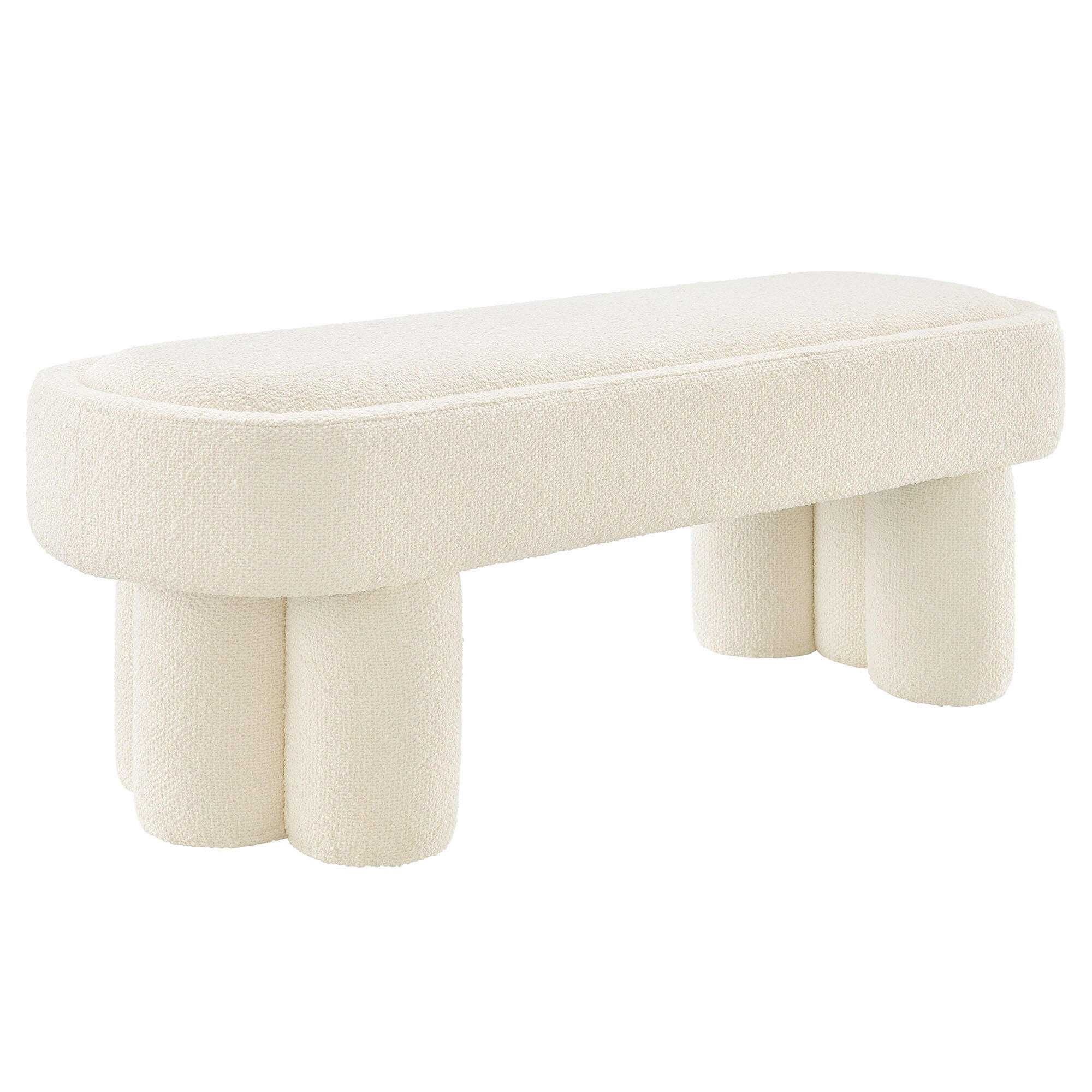 Modway Mossi Bench, Cream, large