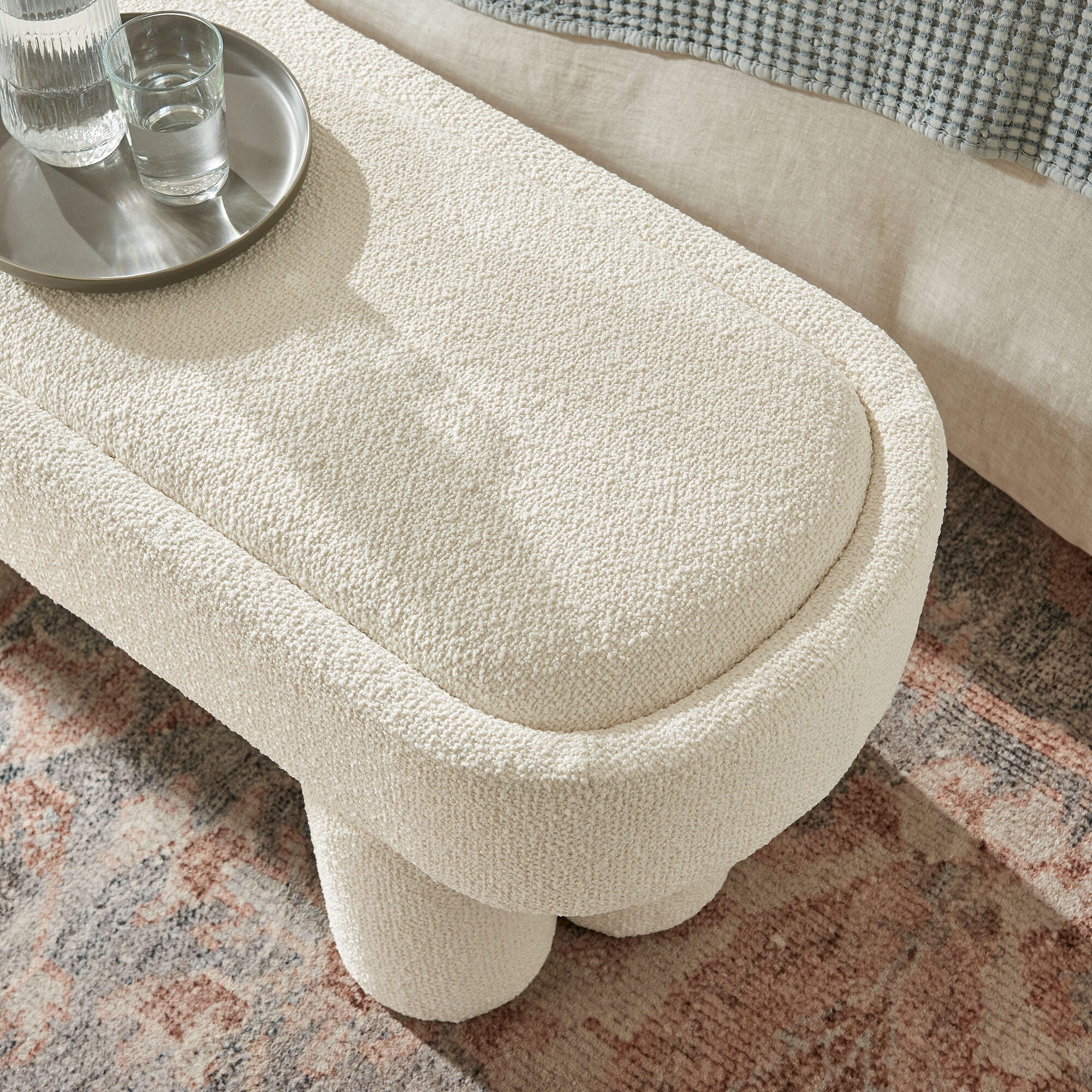 Modway Mossi Bench, Cream, large