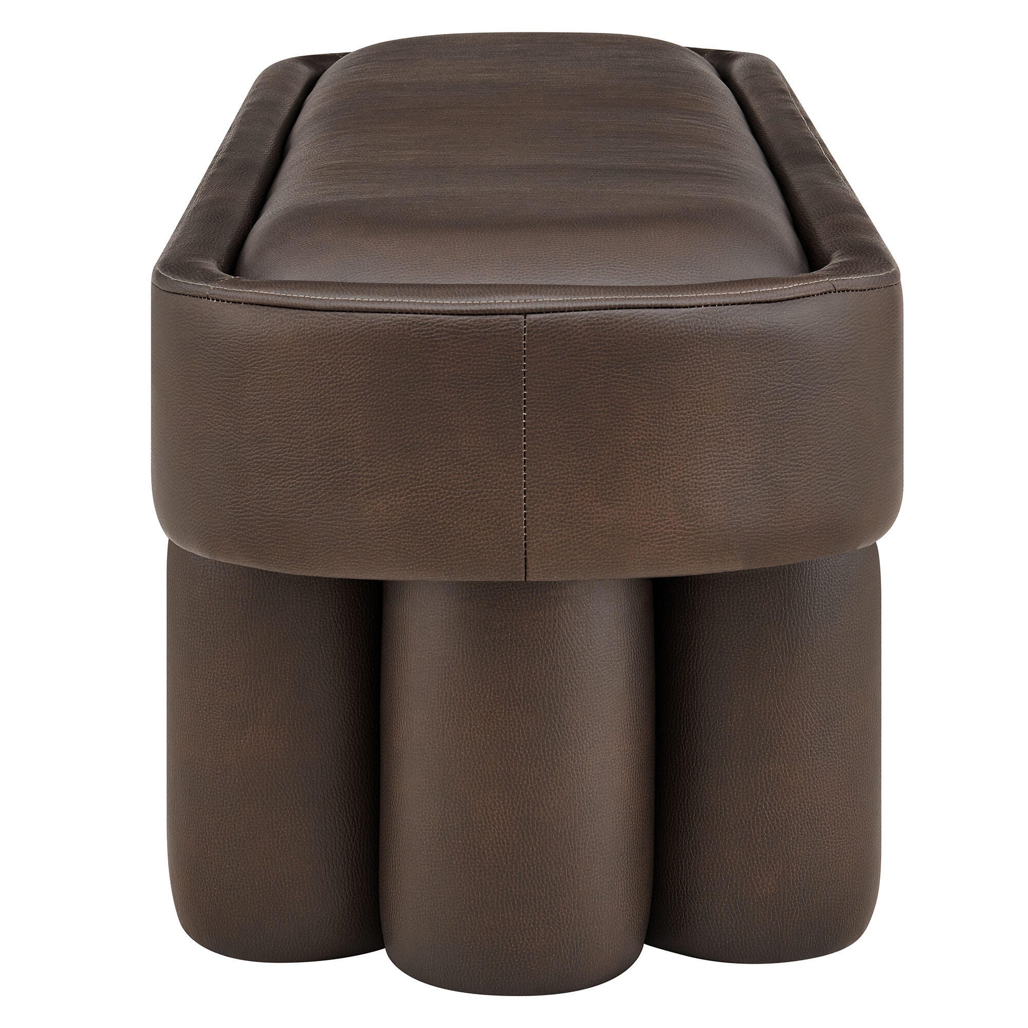 Modway Mossi Upholstered Oval Bench, Espresso, large