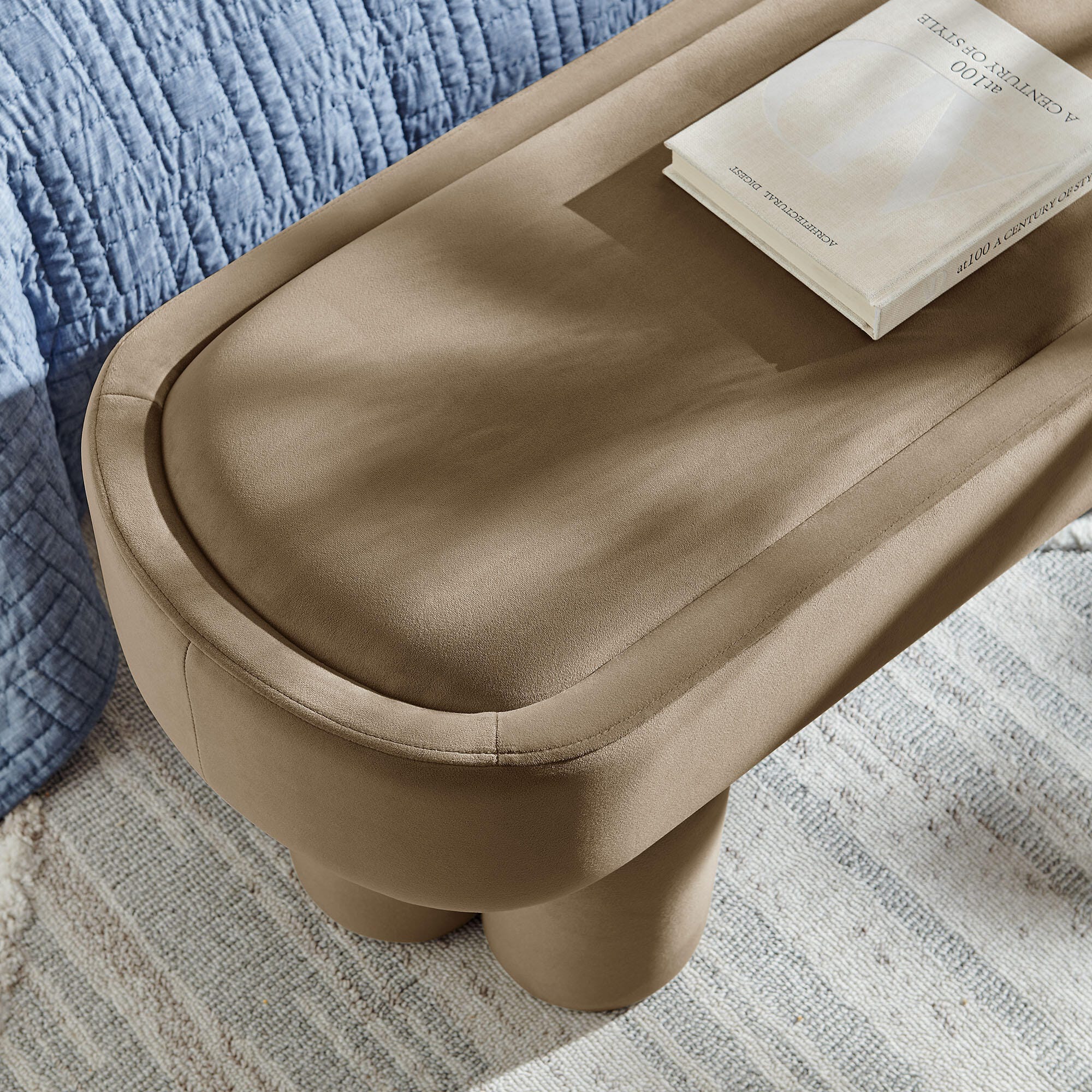 Modway Mossi Accent Bench, Taupe, large