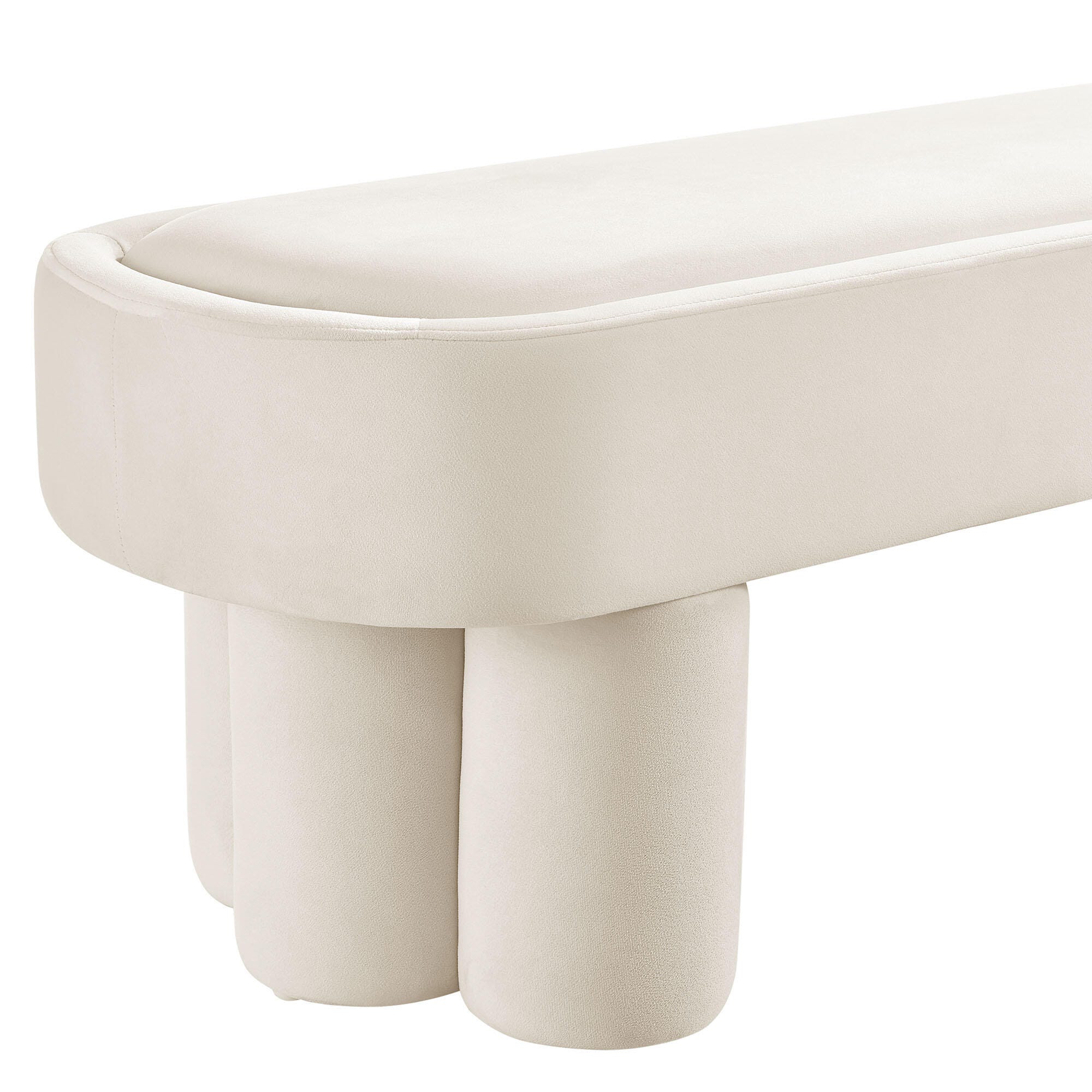 Modway Mossi Accent Bench, Alabster, large