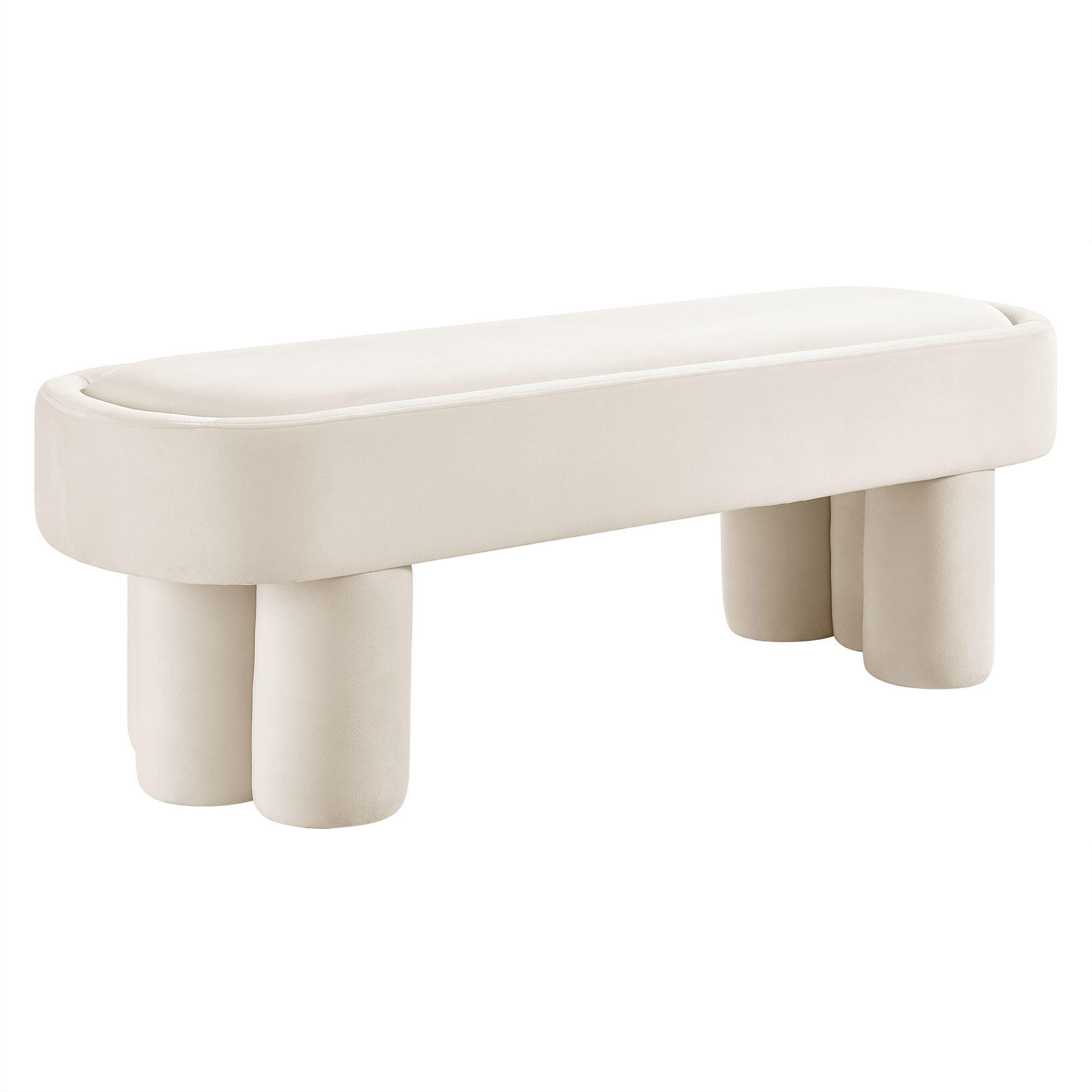 Modway Mossi Accent Bench, Alabster, large