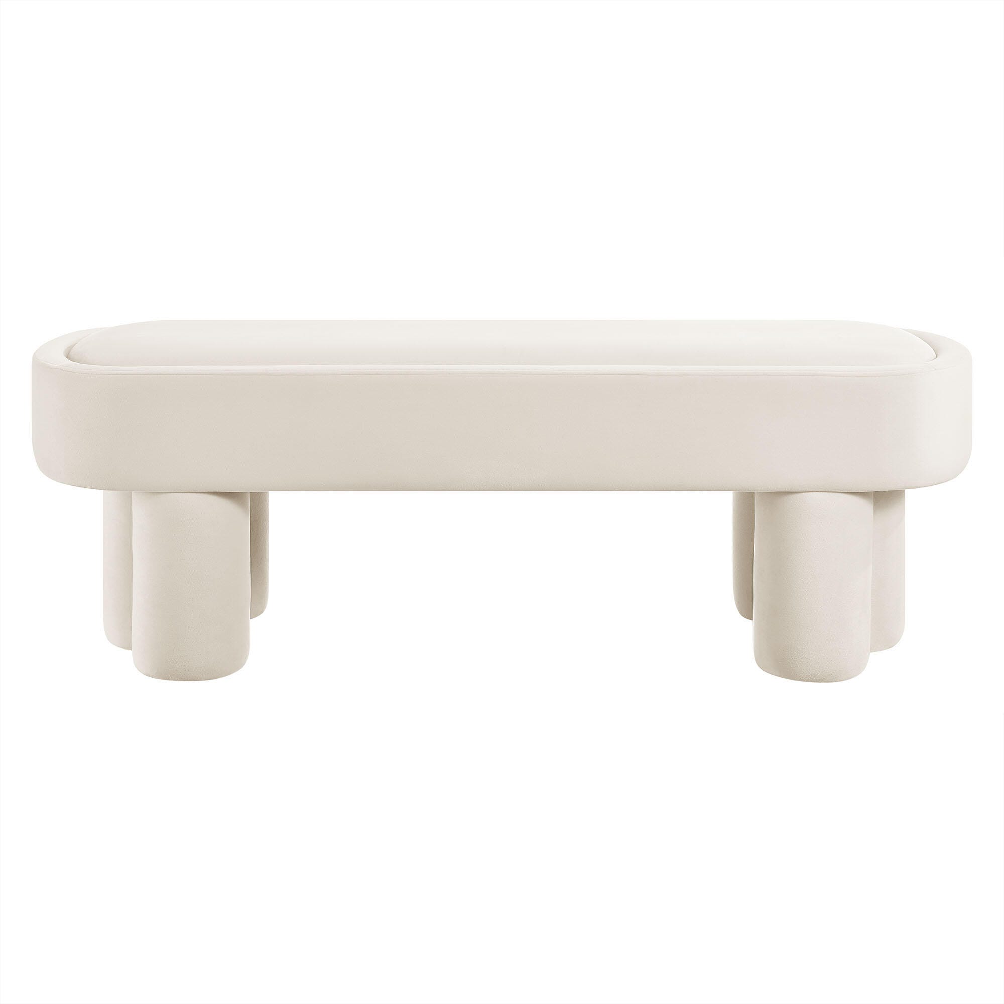 Modway Mossi Accent Bench, Alabster, large