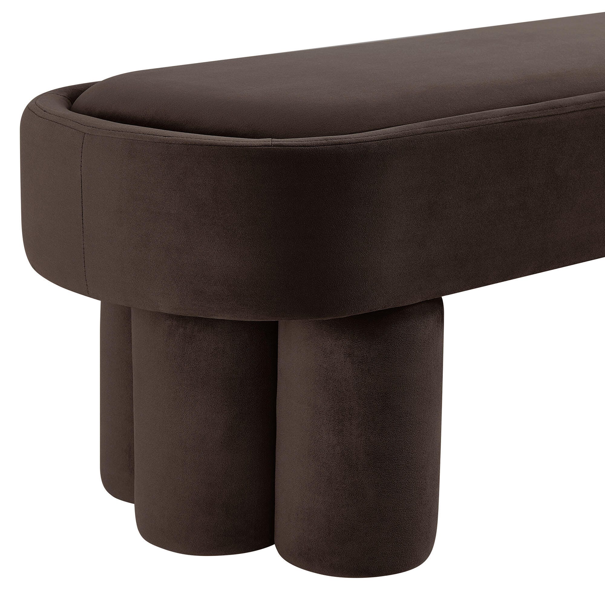 Modway Mossi Accent Bench, Chocolate Brown, large