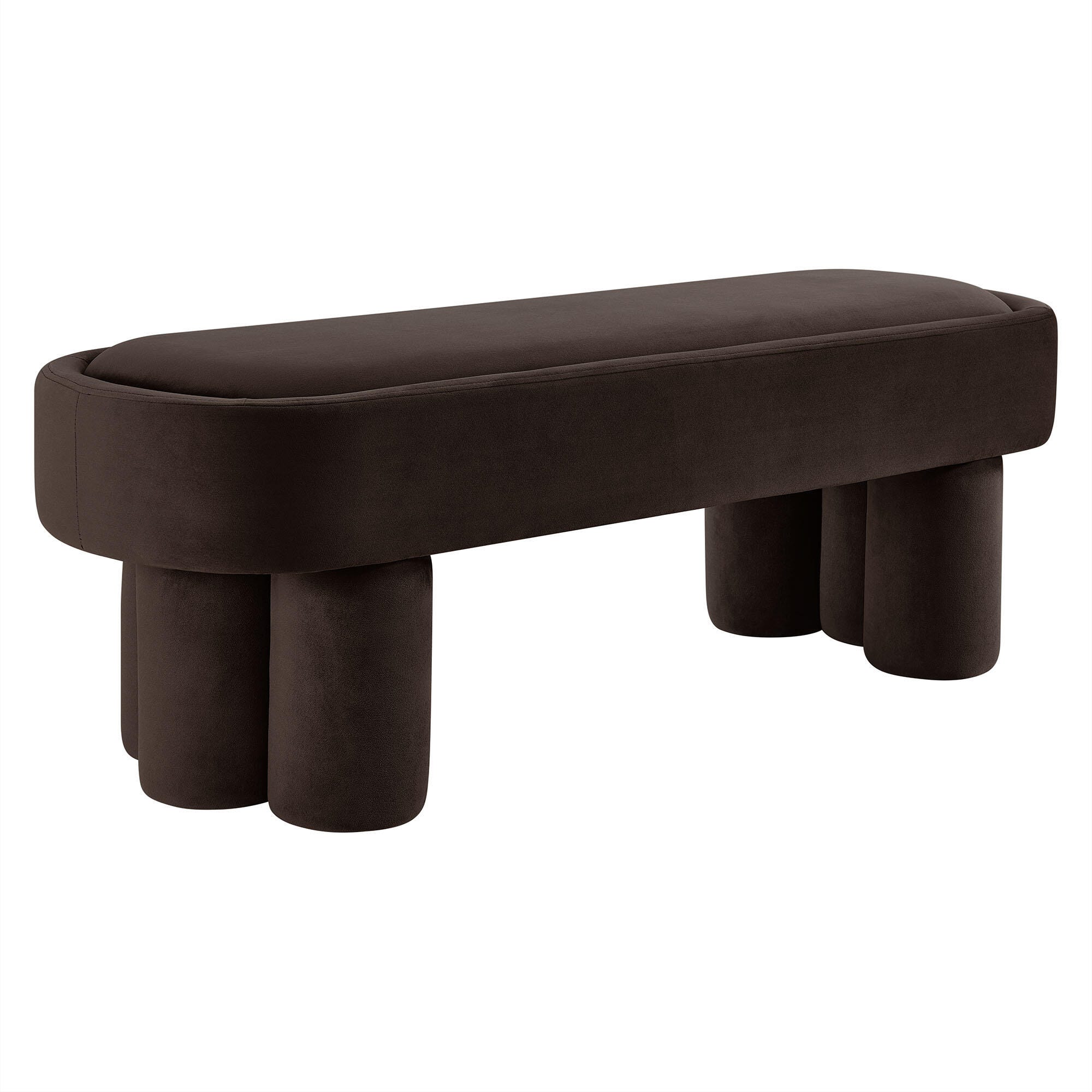 Modway Mossi Accent Bench, Chocolate Brown, large