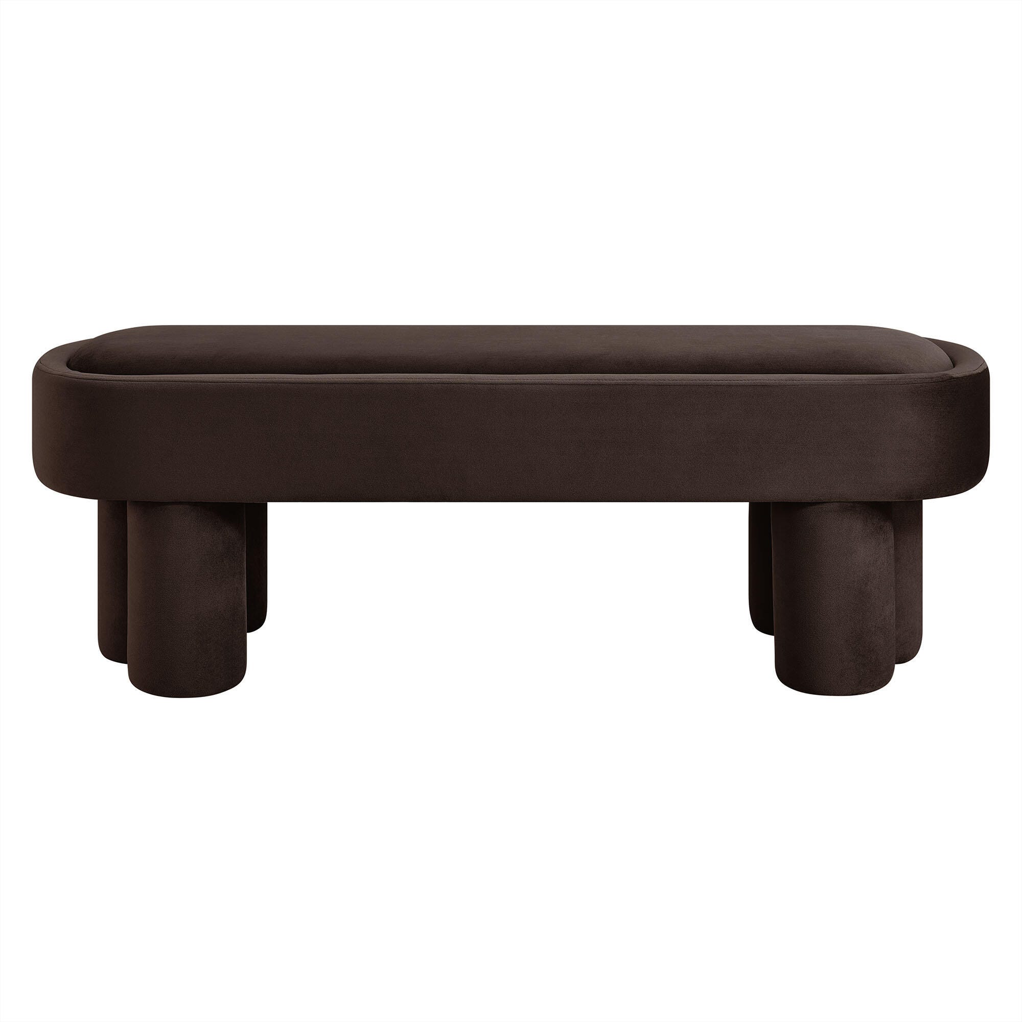 Modway Mossi Accent Bench, Chocolate Brown, large