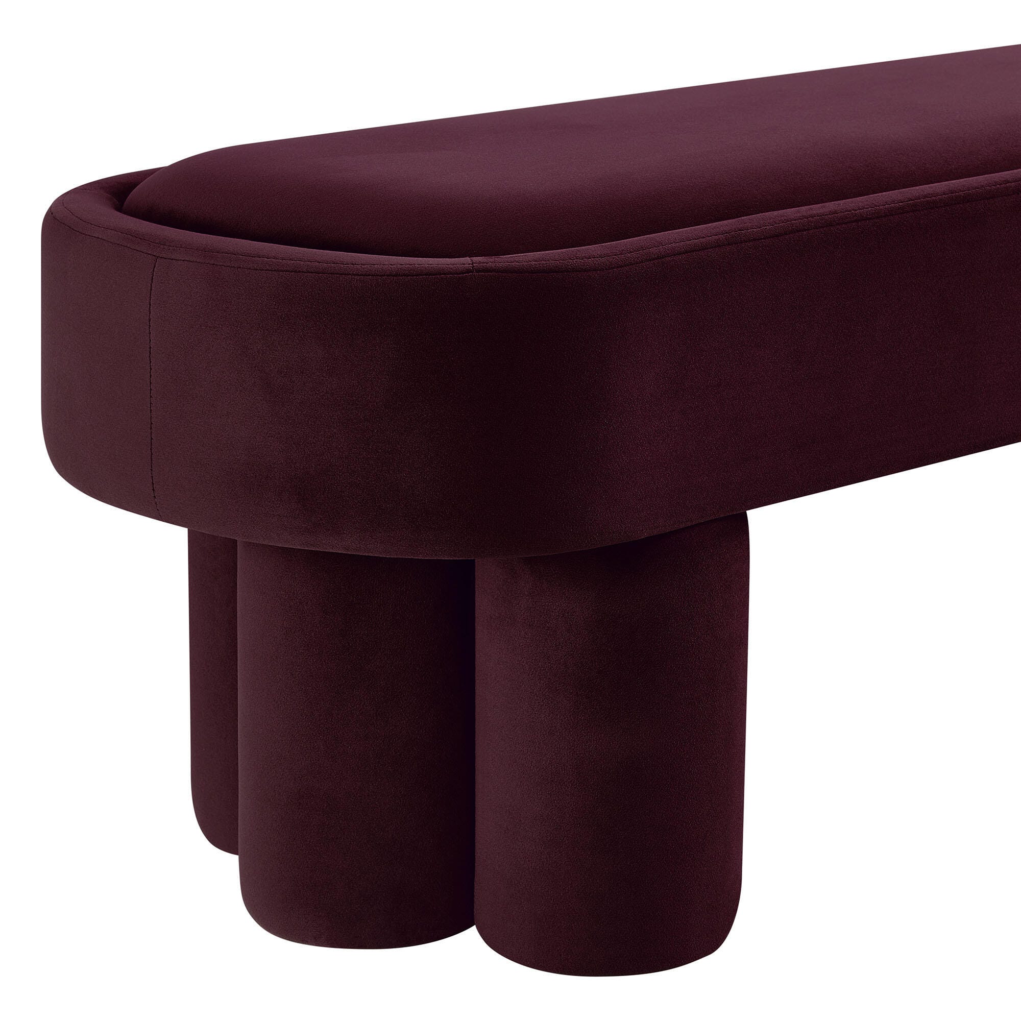 Modway Mossi Accent Bench, Mulberry, large