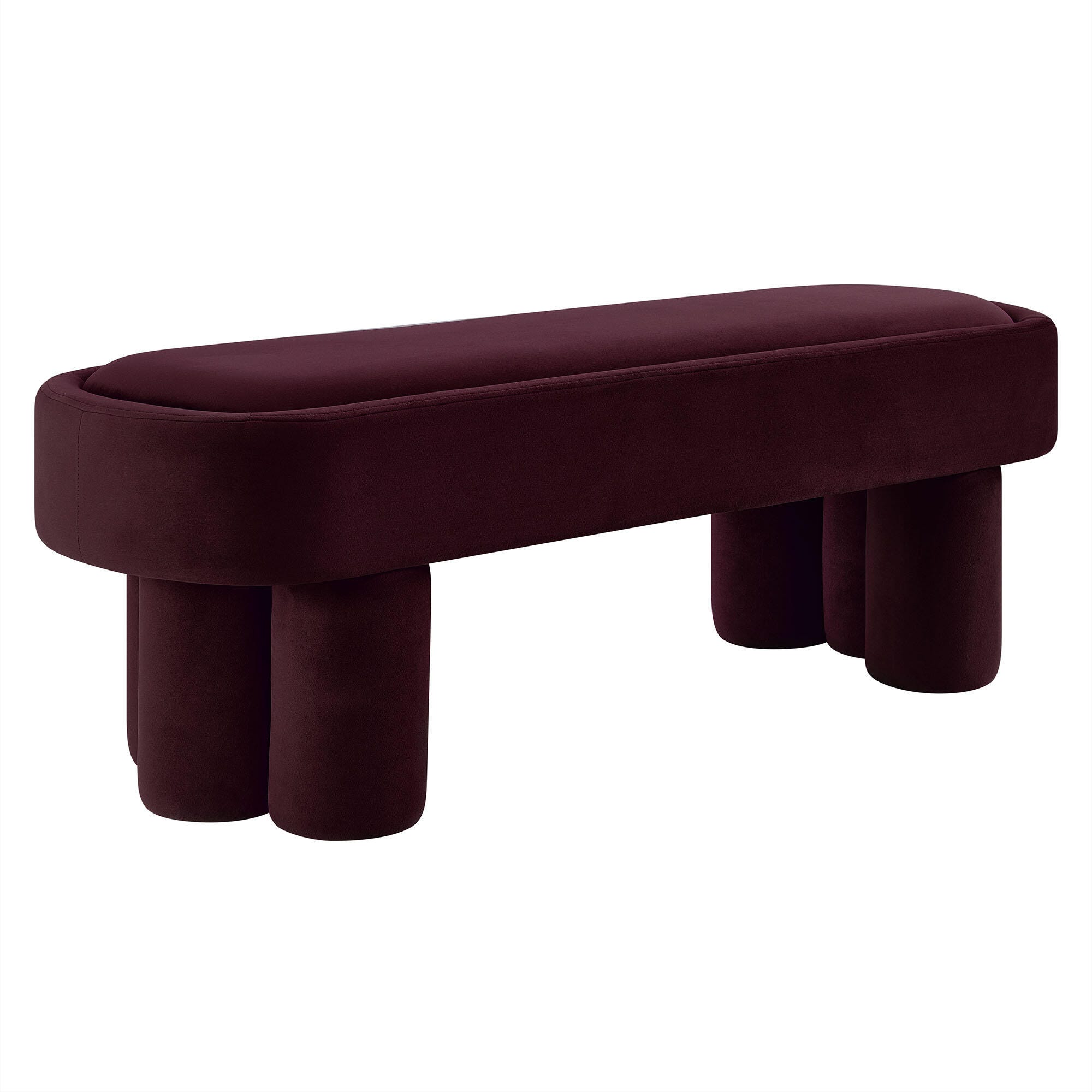 Modway Mossi Accent Bench, Mulberry, large