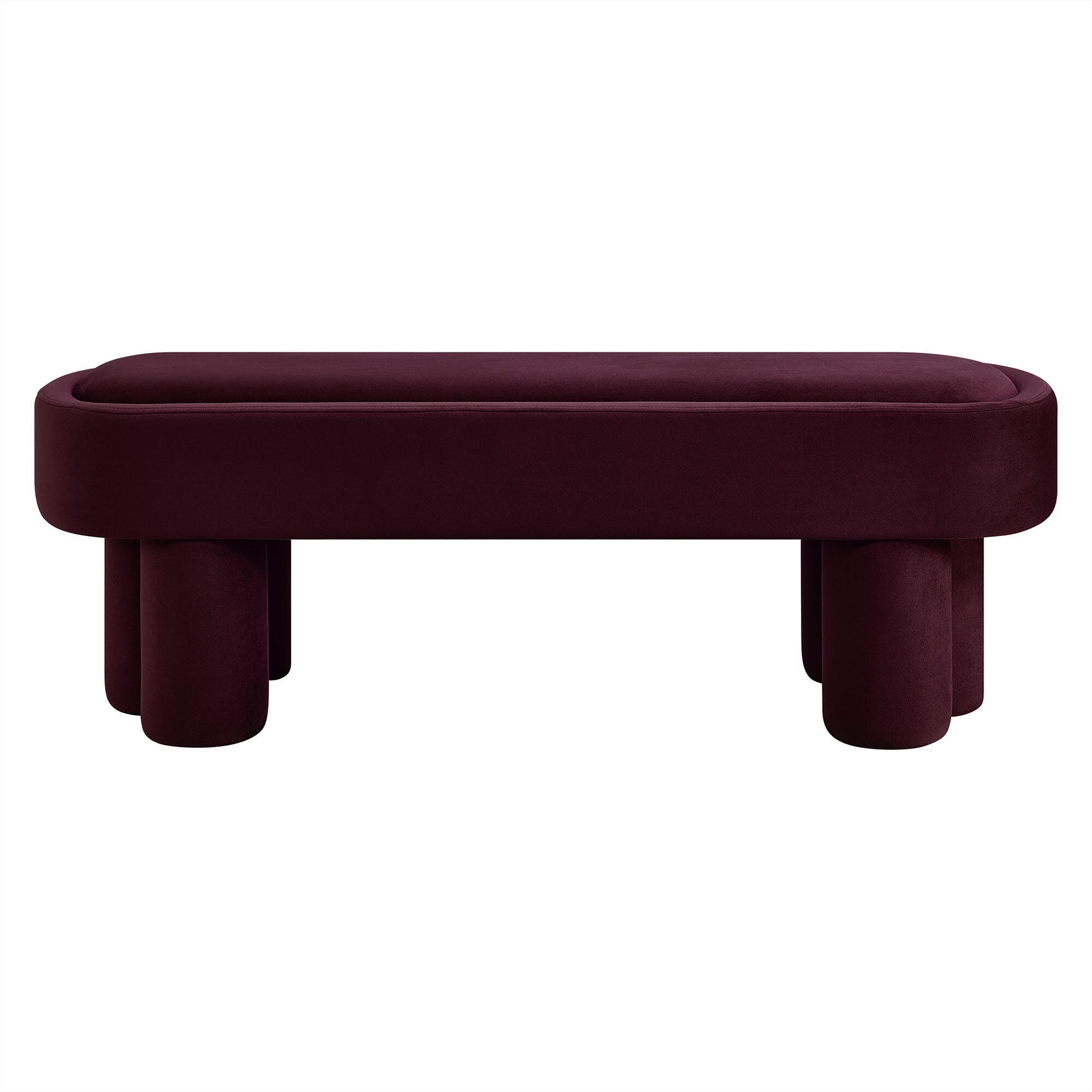 Modway Mossi Accent Bench, Mulberry, large