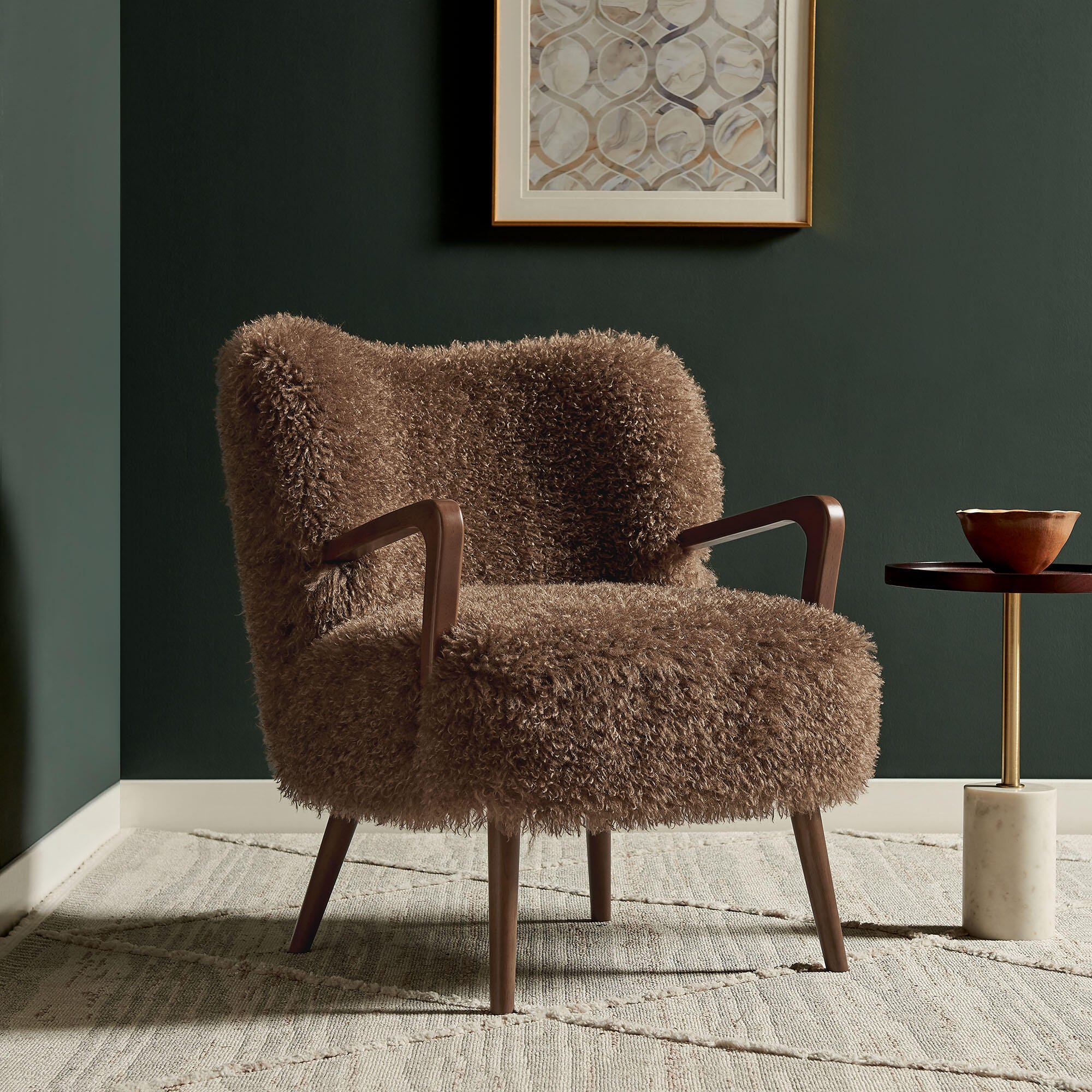 Modway Zerra Accent Armchair, Brown, rollover