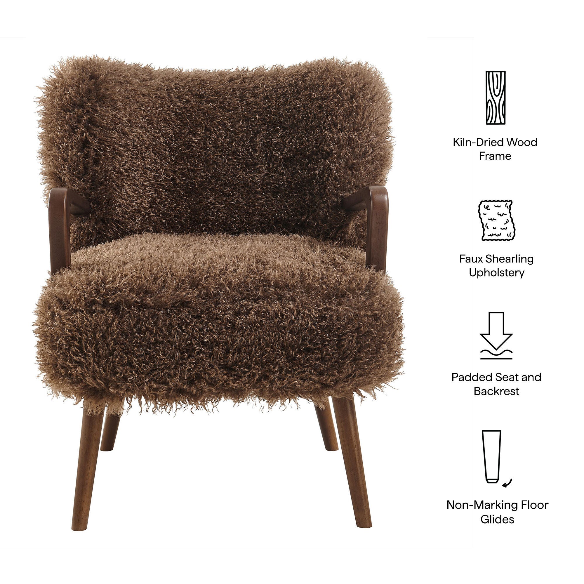Modway Zerra Accent Armchair, Brown, large