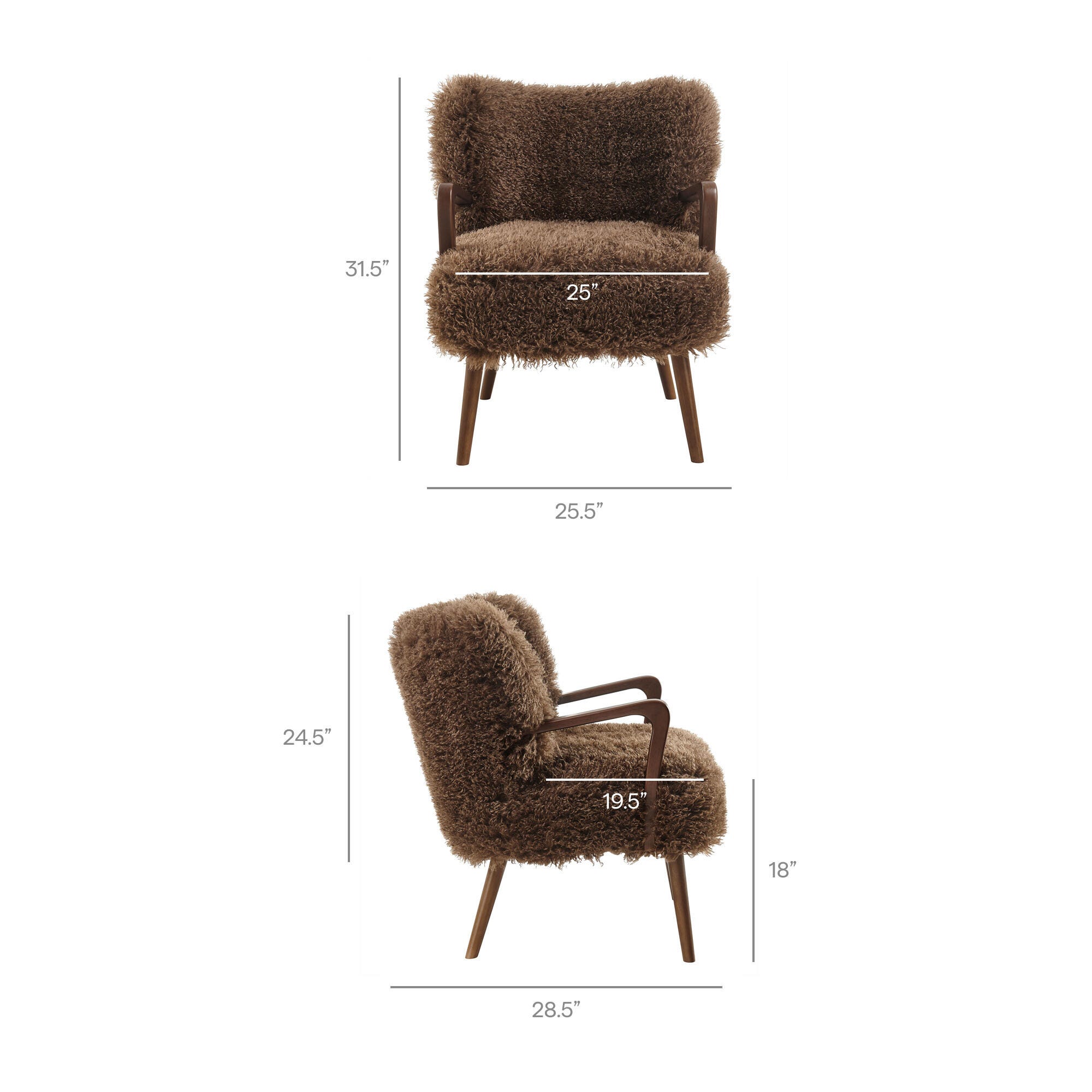 Modway Zerra Accent Armchair, Brown, large