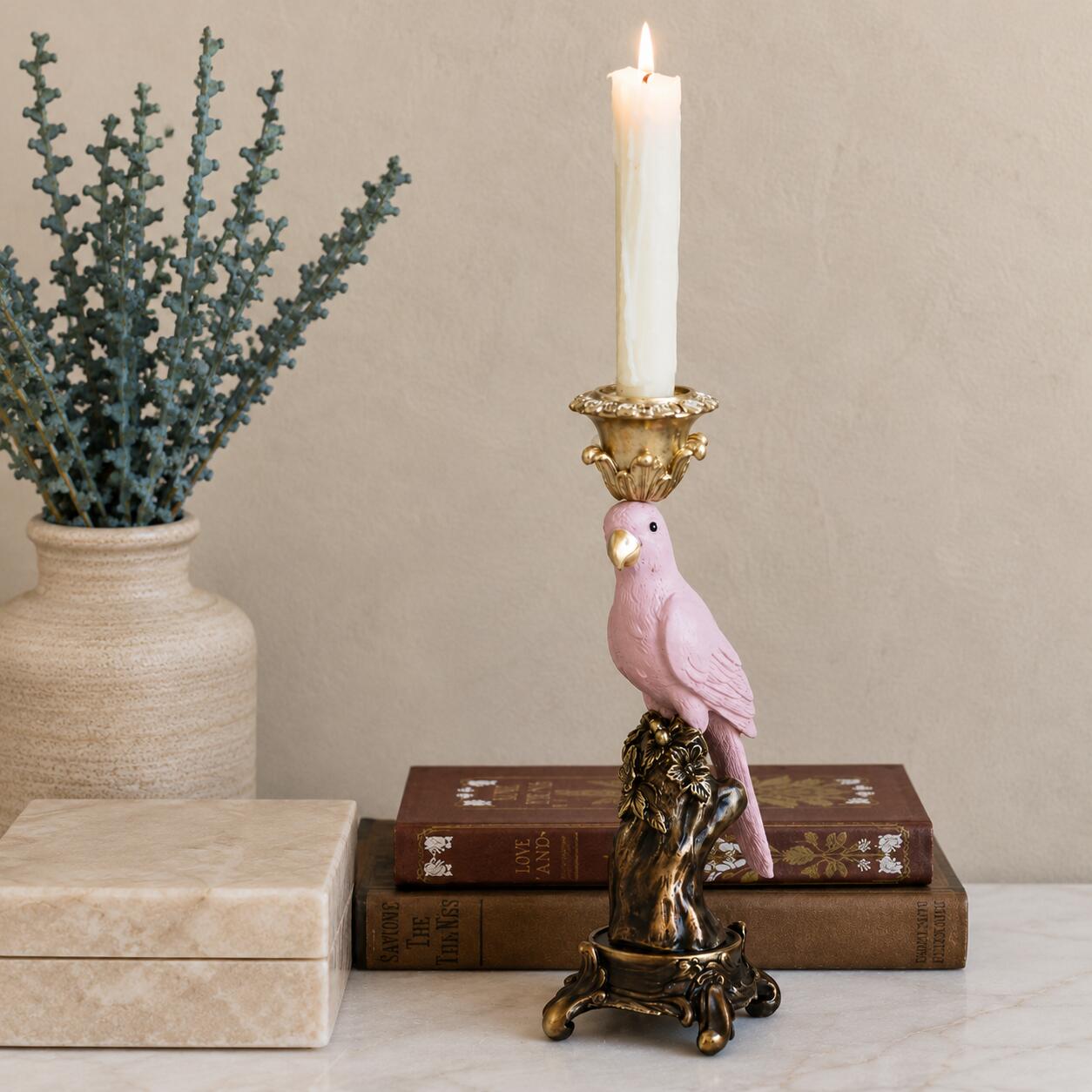 Storied Home Parrot Shaped Candle Holder, , rollover