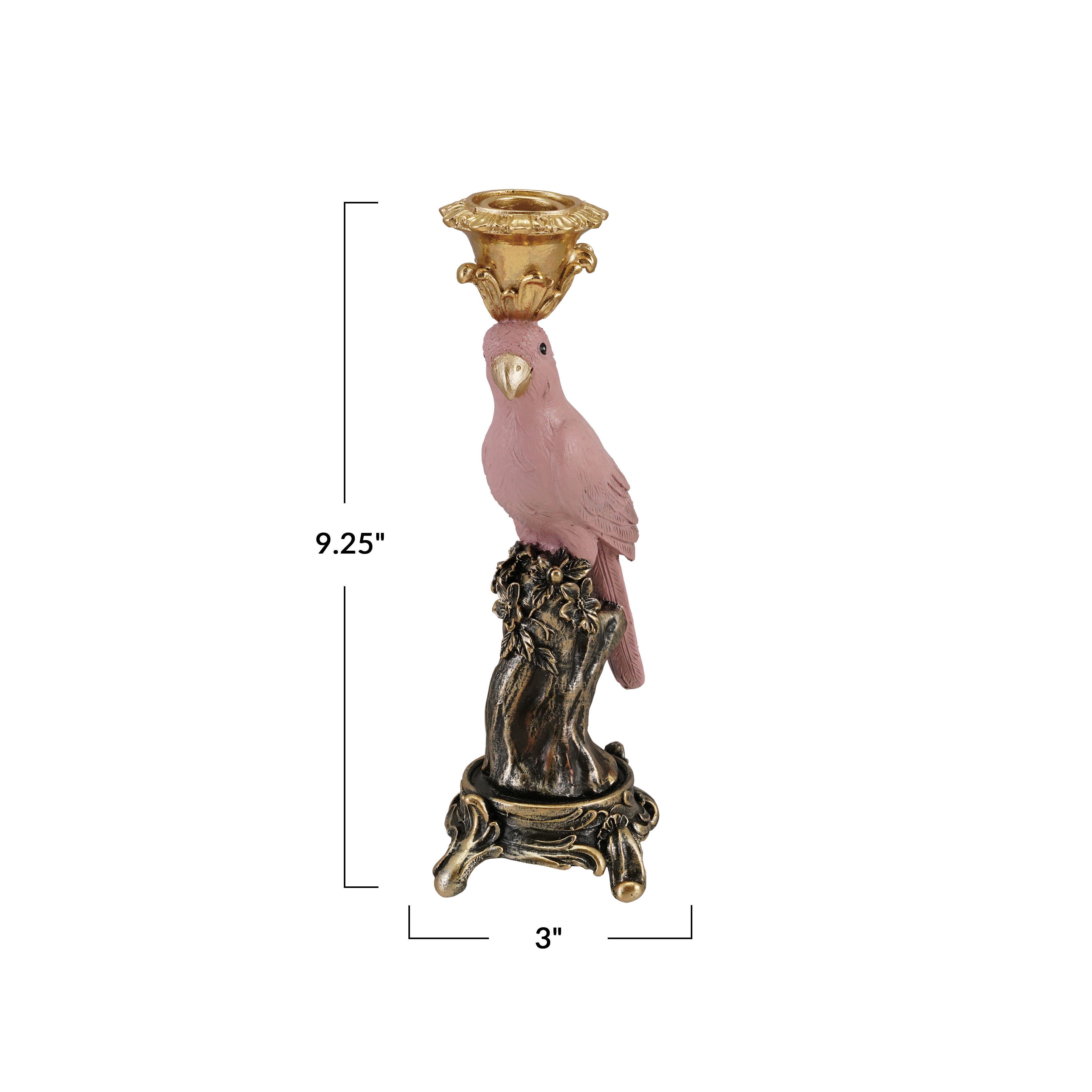 Storied Home Parrot Shaped Candle Holder, , large