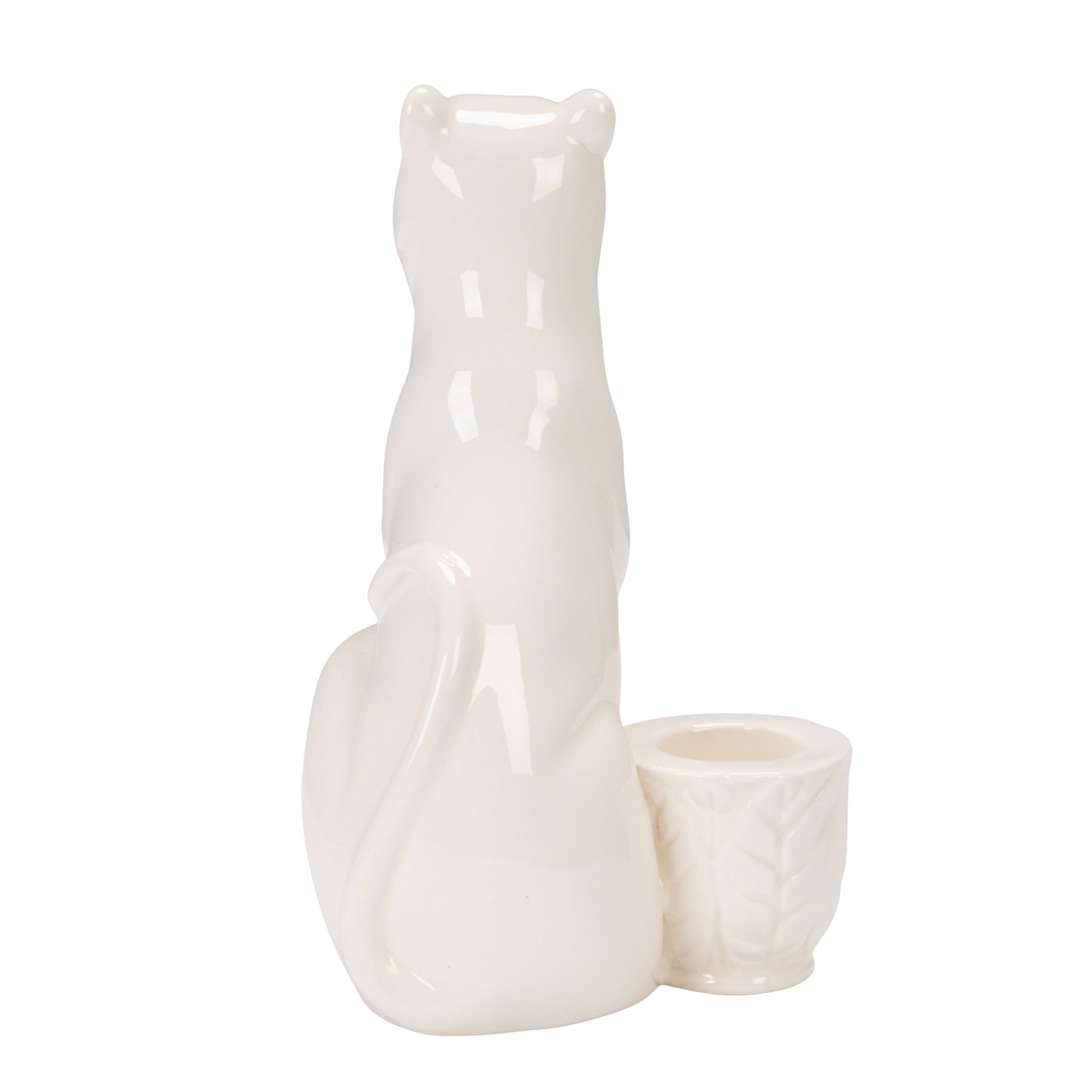 Storied Home Leopard Shaped Taper Candle Holder, , large