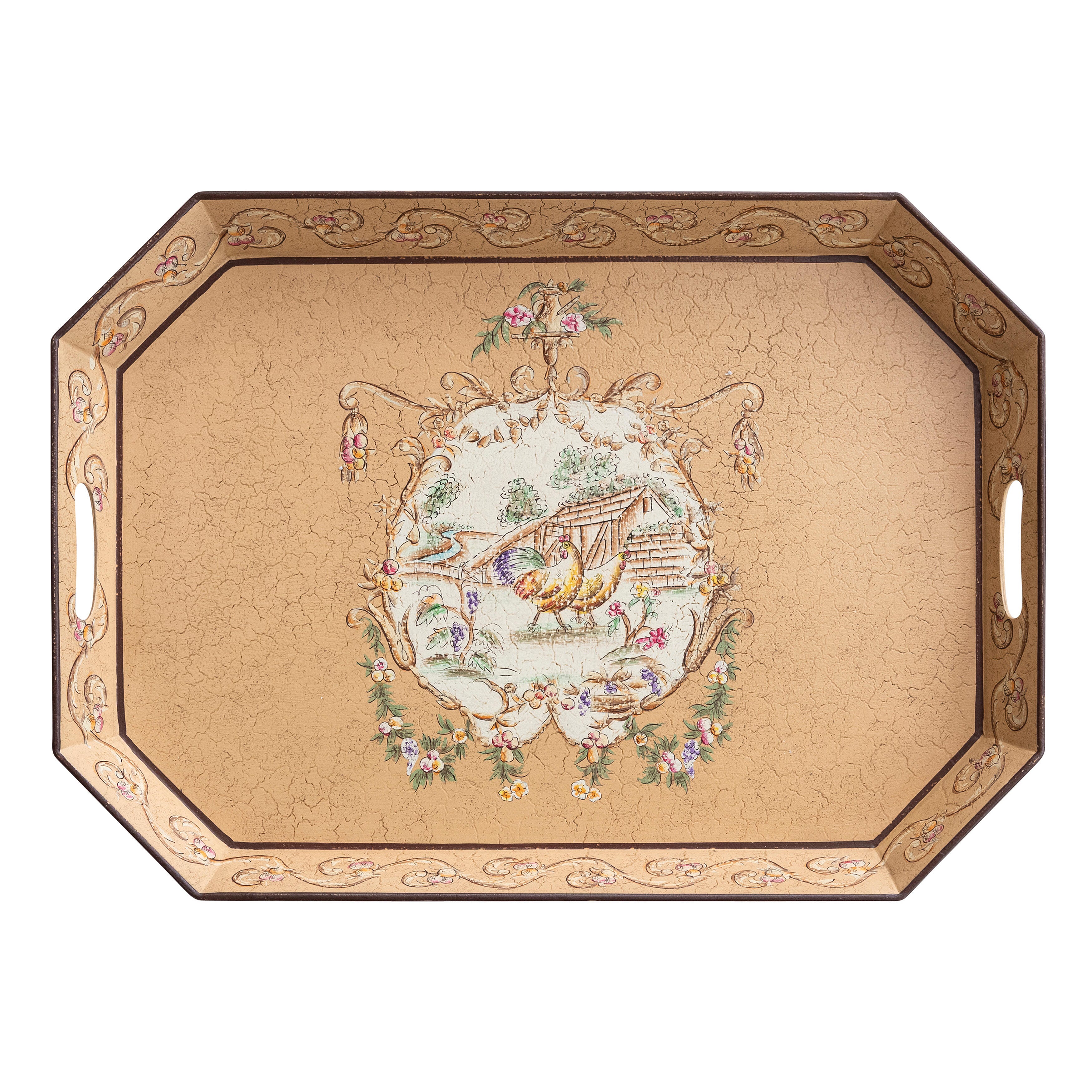 Storied Home Hand-Painted Decorative Tray, , large