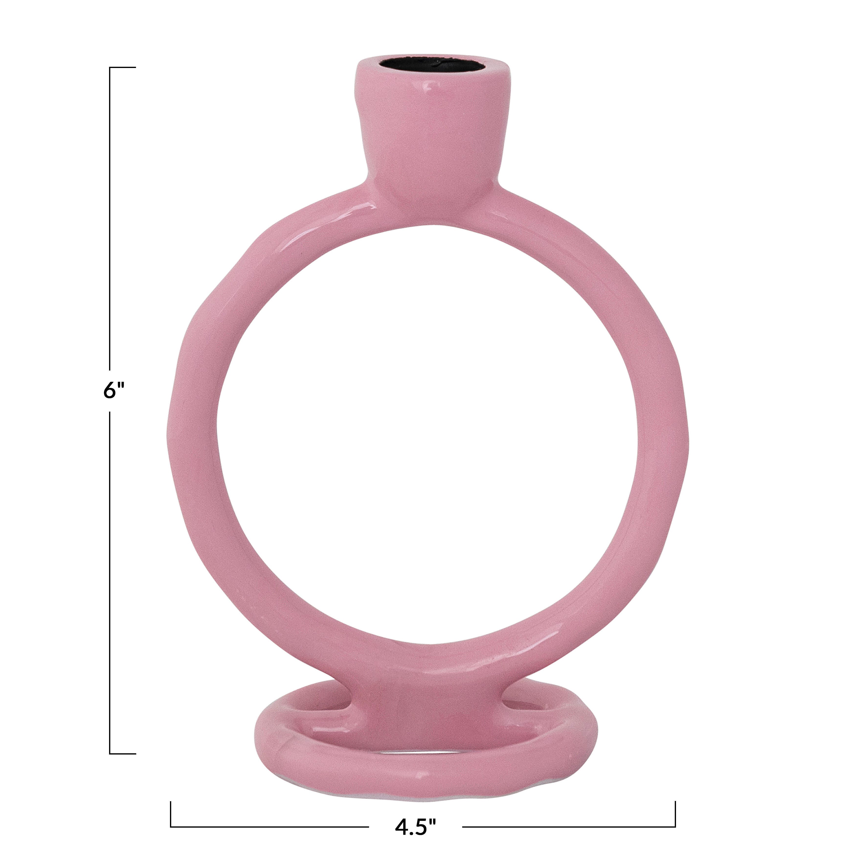 Storied Home Circular Taper Candle Holder, , large