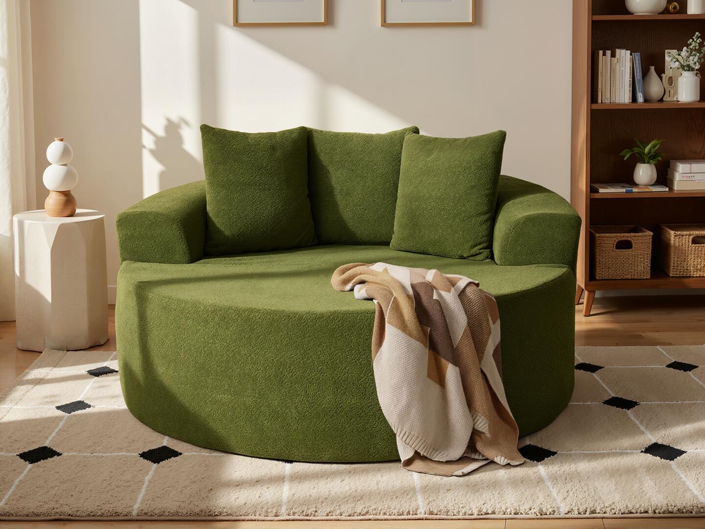 HOMLUX Solid Oversized Accent Chair, , rollover