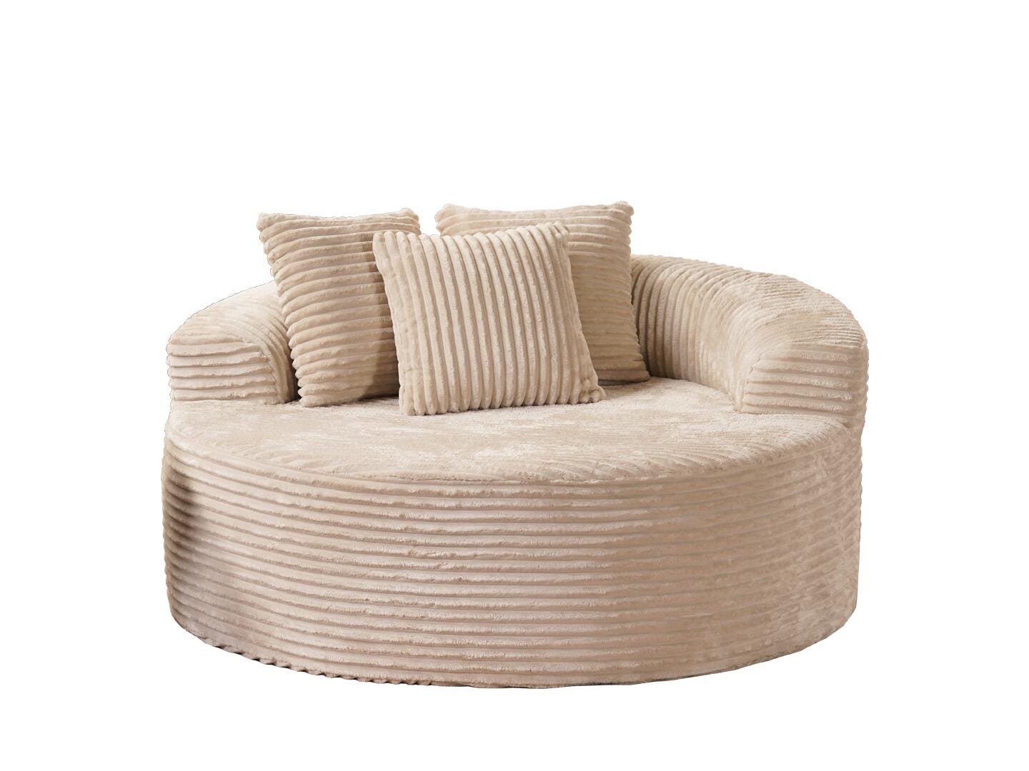 HOMLUX Oversized Accent Chair, Beige, large