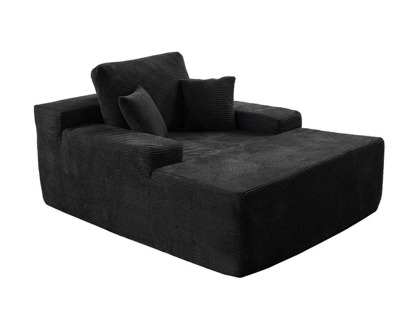 HOMLUX Textured Oversized Chaise, , large