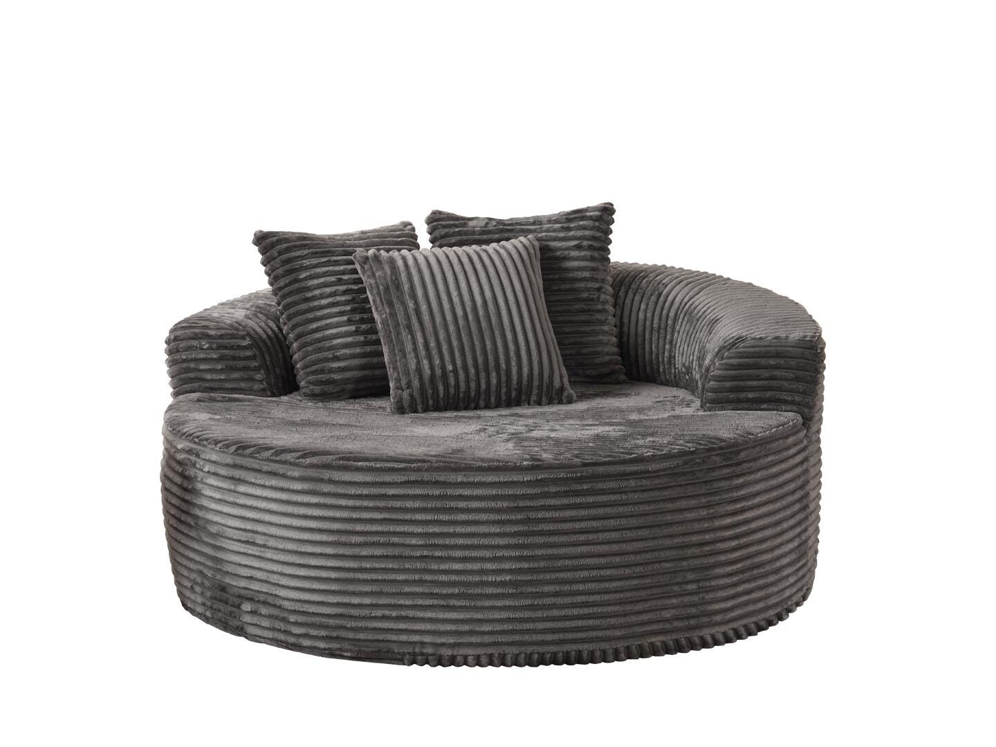 HOMLUX Oversized Accent Chair, Gray, large