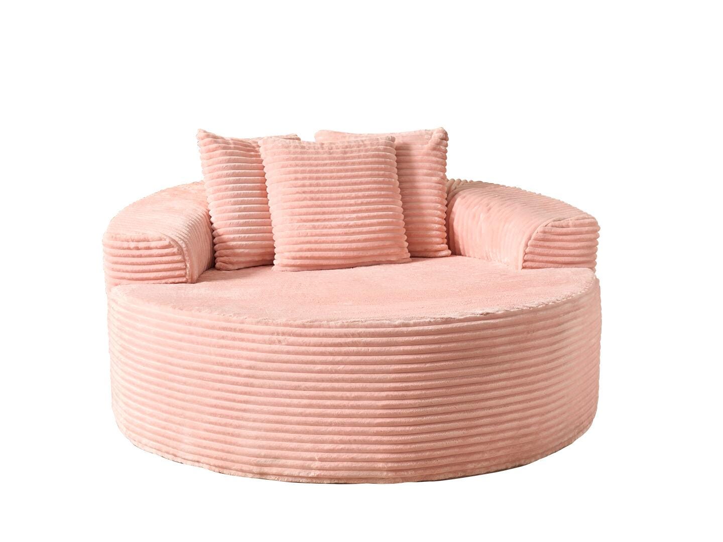 HOMLUX Oversized Accent Chair, Pink, large