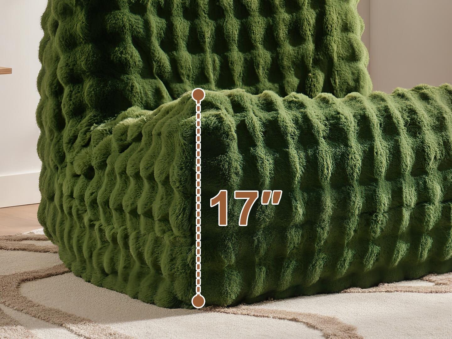 HOMLUX Accent Chair, Green, large