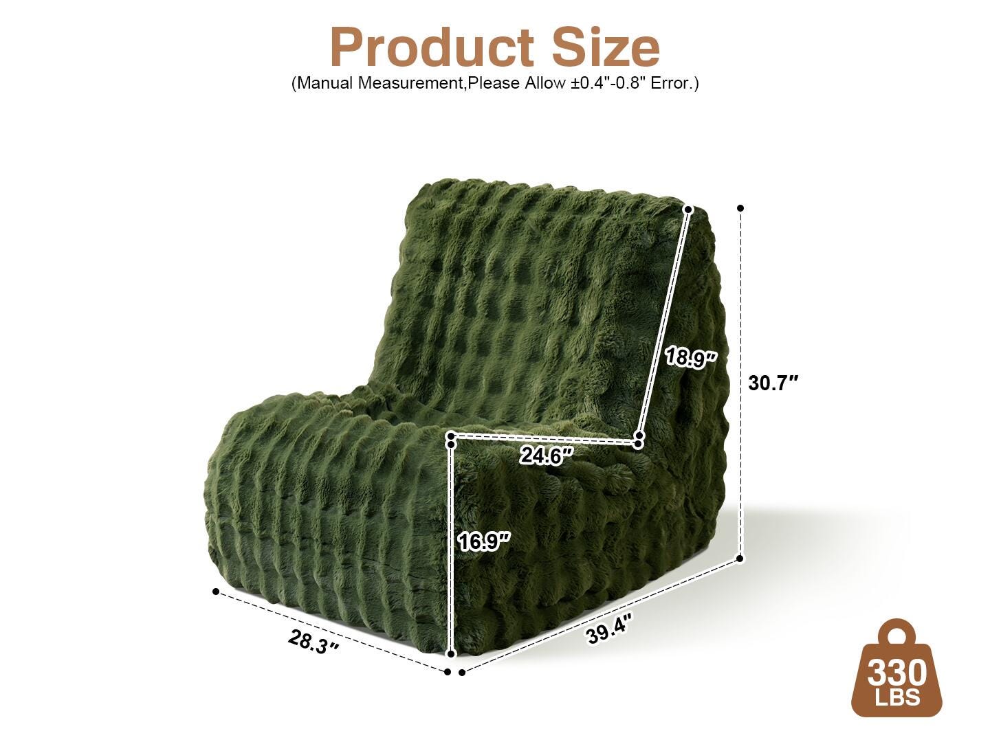 HOMLUX Accent Chair, Green, large