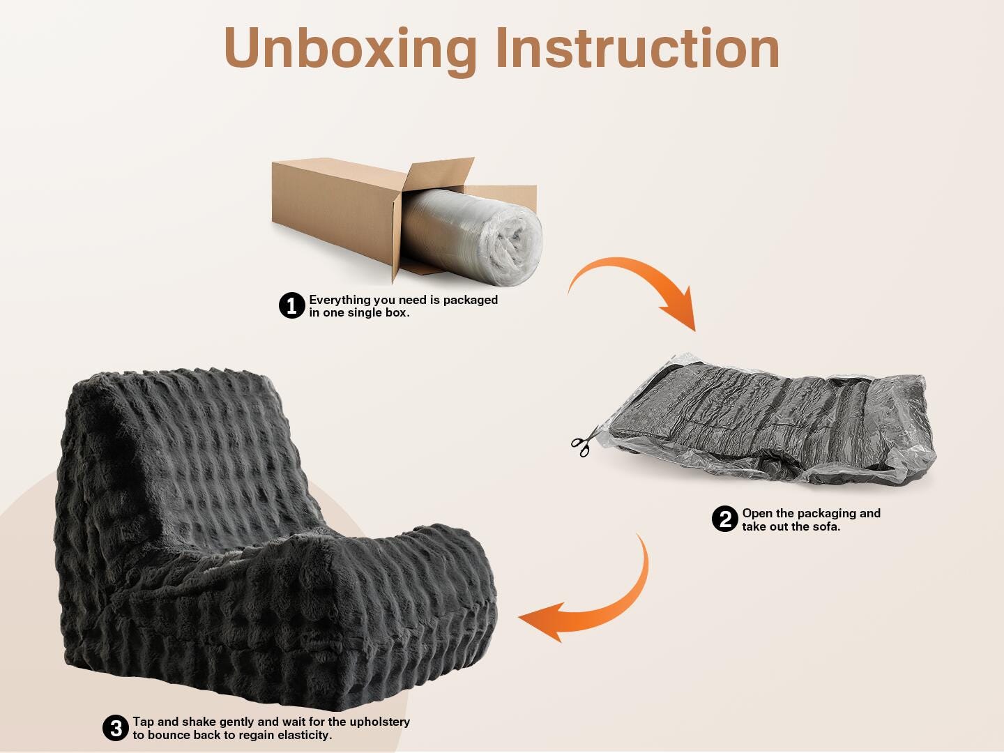 HOMLUX Accent Chair, Dark Gray, large