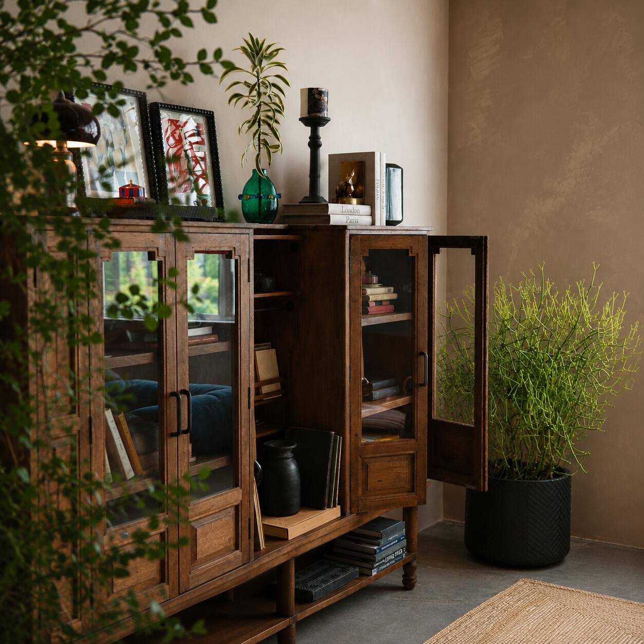 Storied Home Textured 15" Accent Cabinet, , rollover