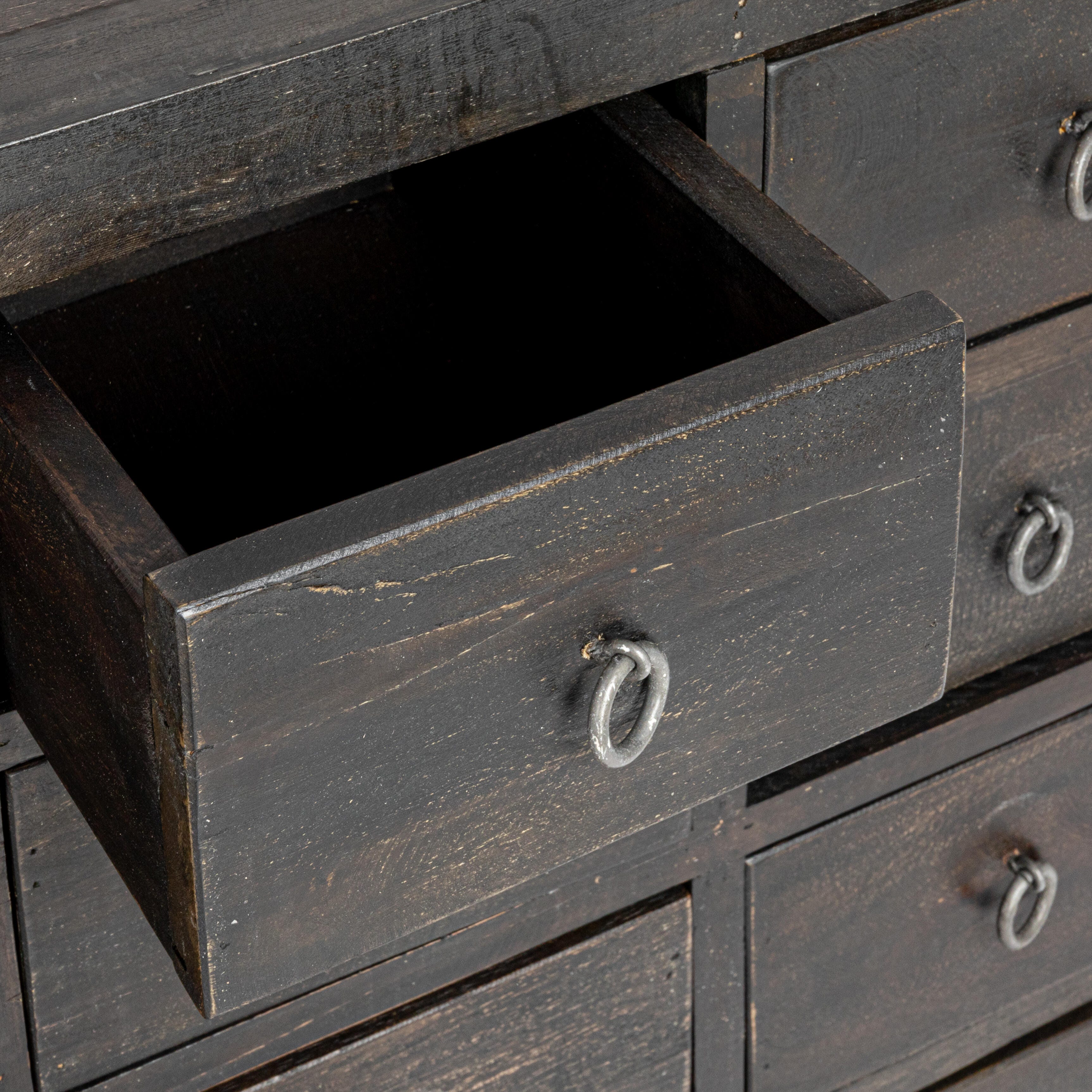 Storied Home Apothecary 32" Accent Cabinet, Black, large