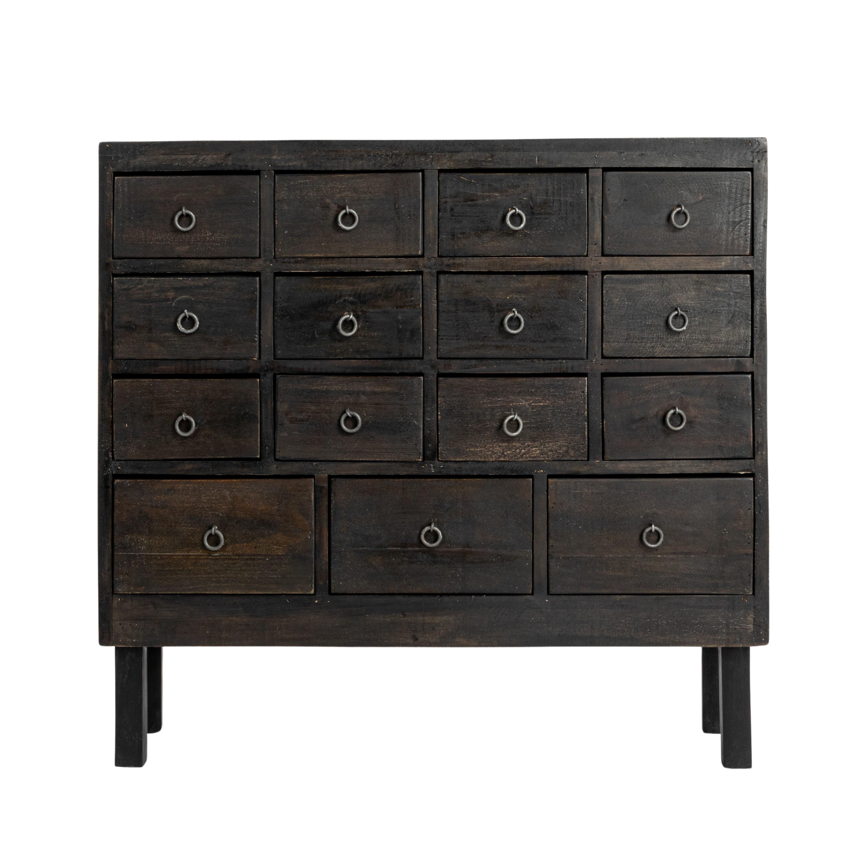 Storied Home Apothecary 32" Accent Cabinet, Black, large
