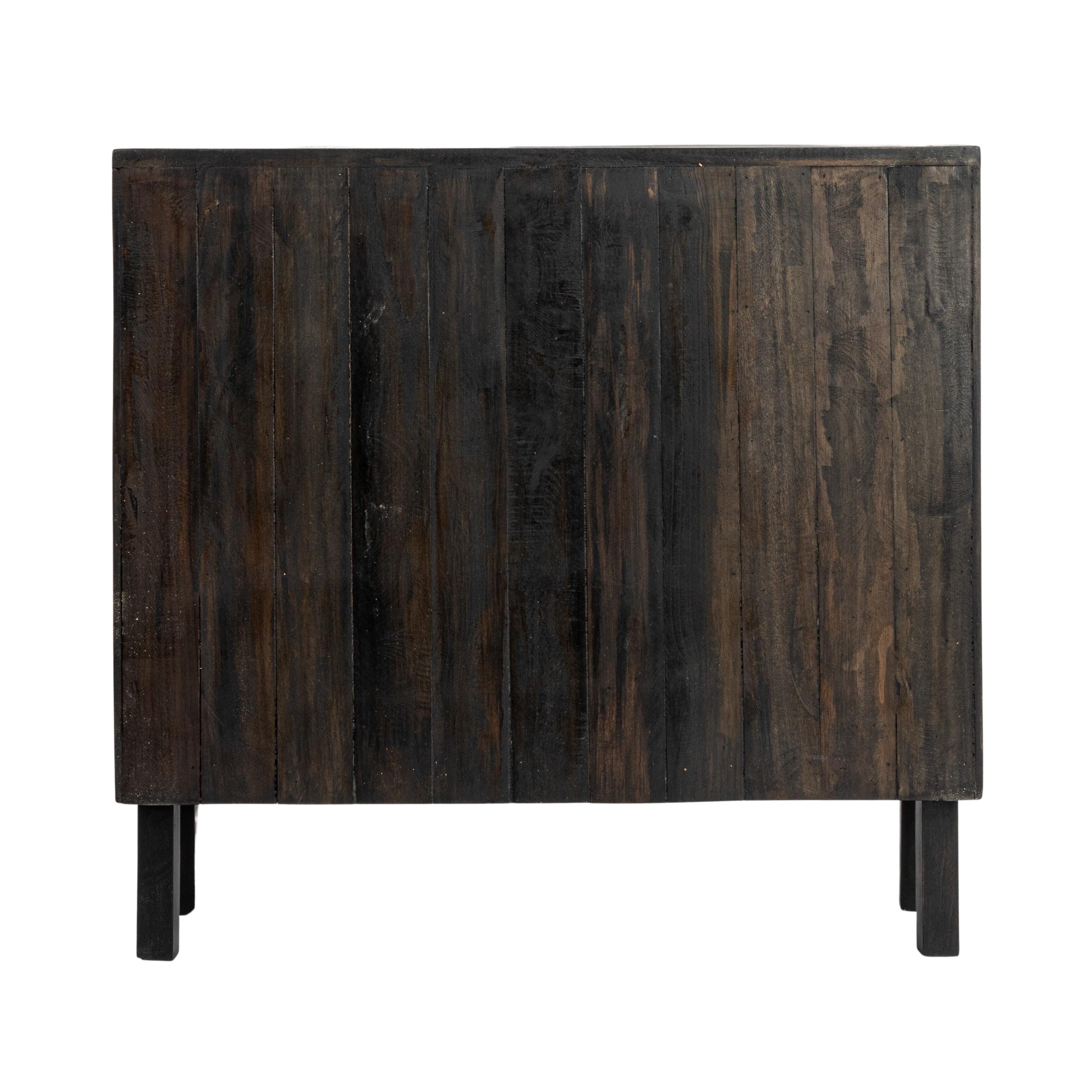 Storied Home Apothecary 32" Accent Cabinet, Black, large