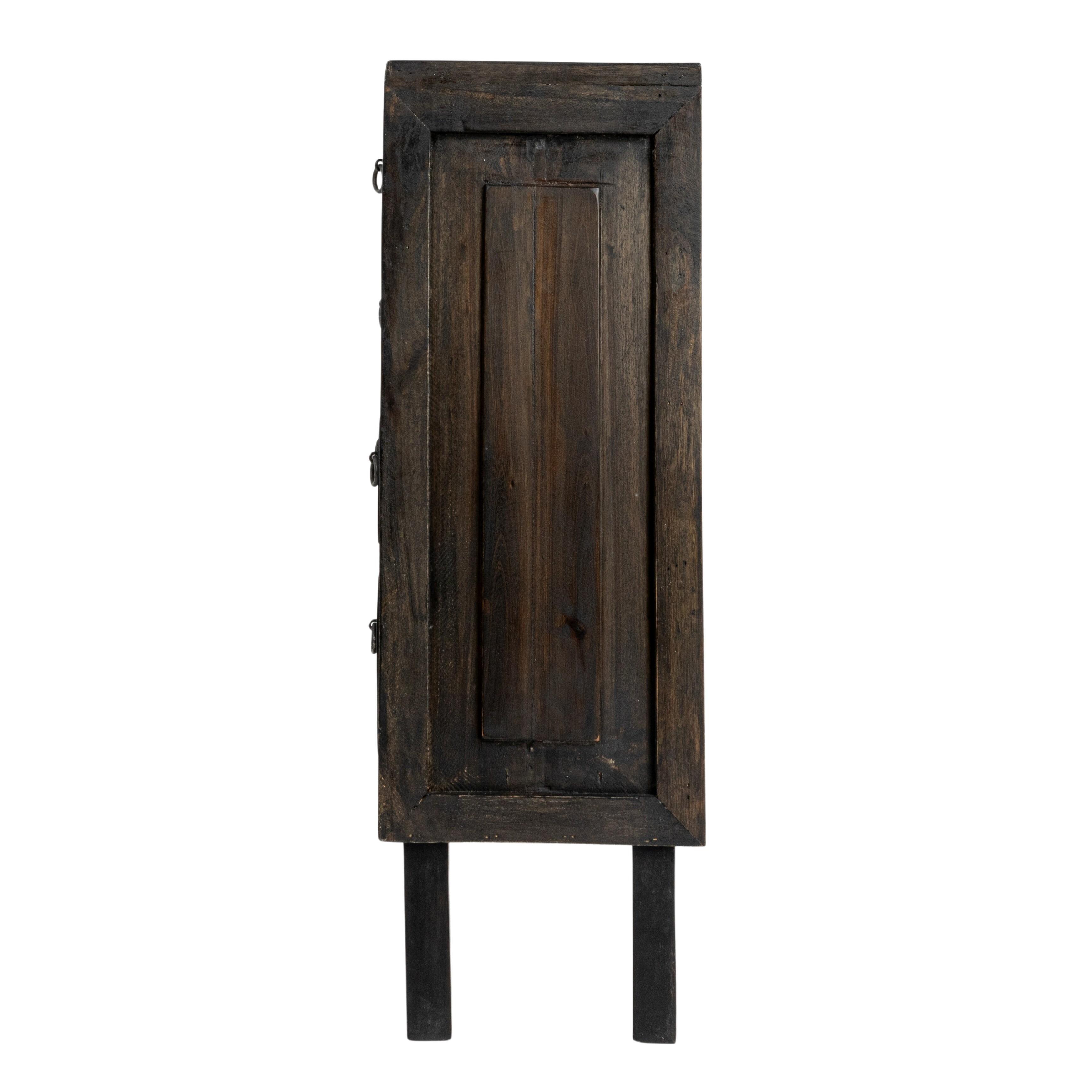 Storied Home Apothecary 32" Accent Cabinet, Black, large
