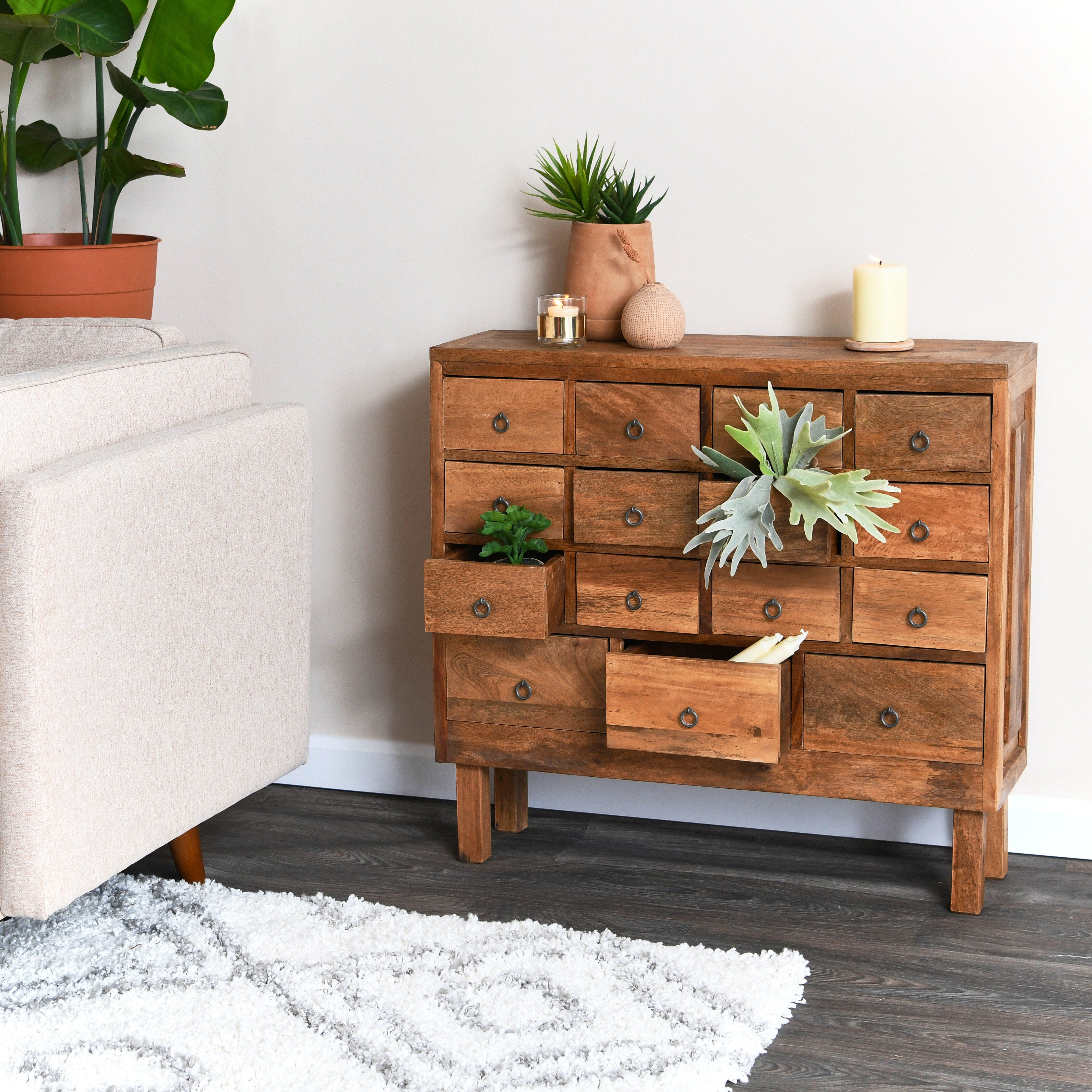 Storied Home Apothecary 32" Accent Cabinet, Natural, rollover