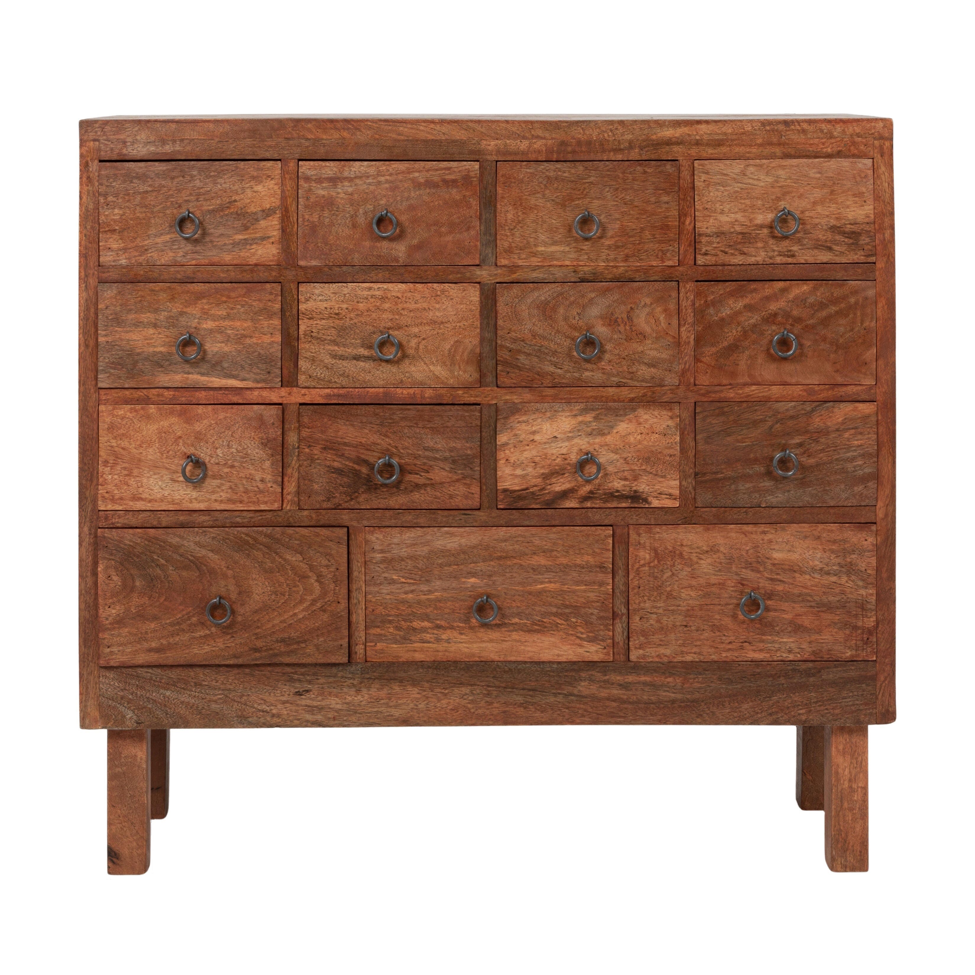 Storied Home Apothecary 32" Accent Cabinet, Natural, large