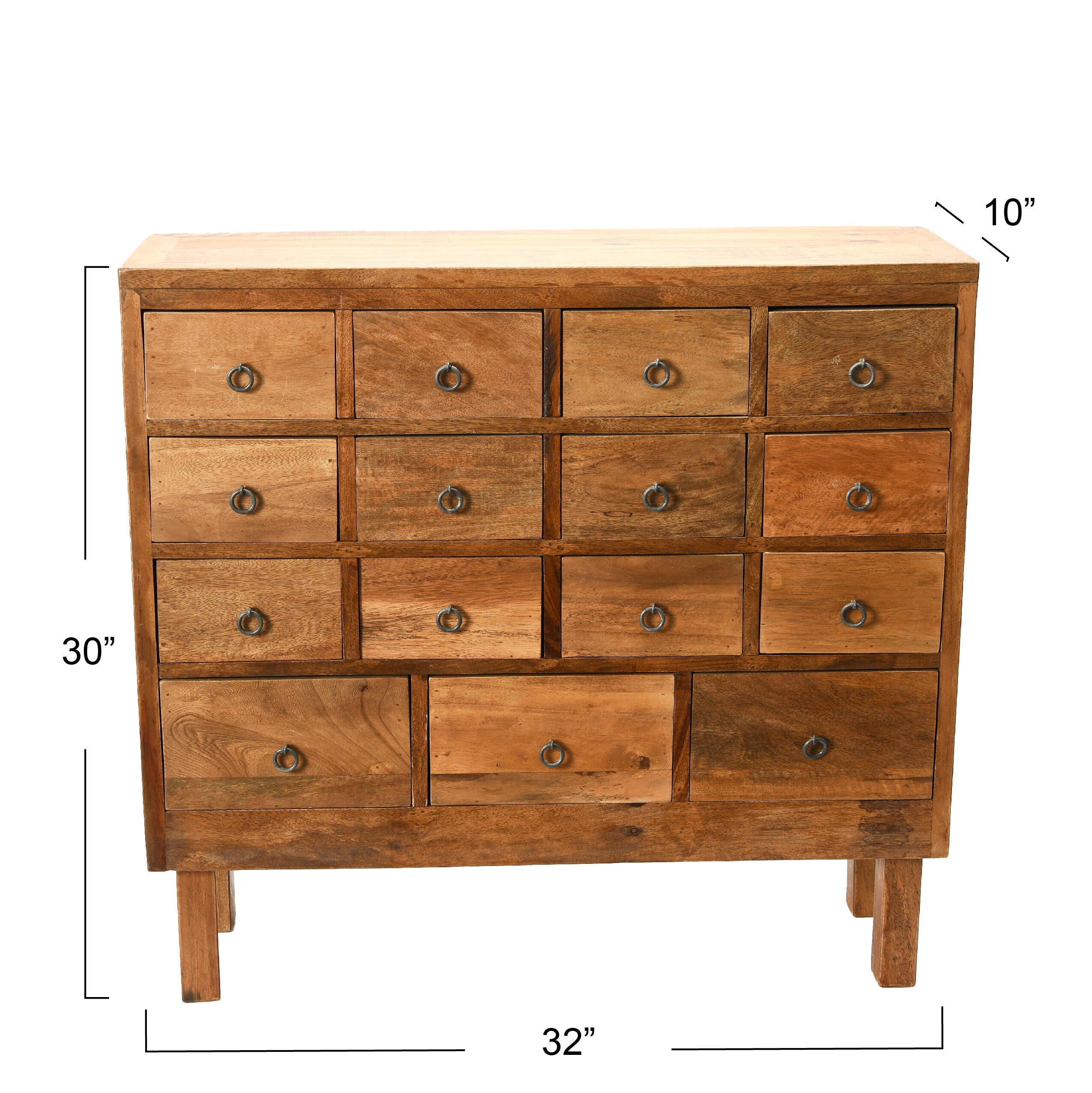 Storied Home Apothecary 32" Accent Cabinet, Natural, large